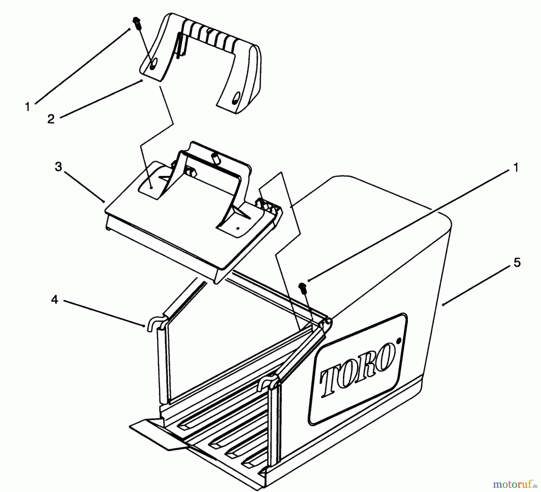 Toro Neu Mowers, Walk-Behind Seite 2 26631B - Toro Lawnmower, 1994 (4900001-4999999) GRASS BAG ASSEMBLY