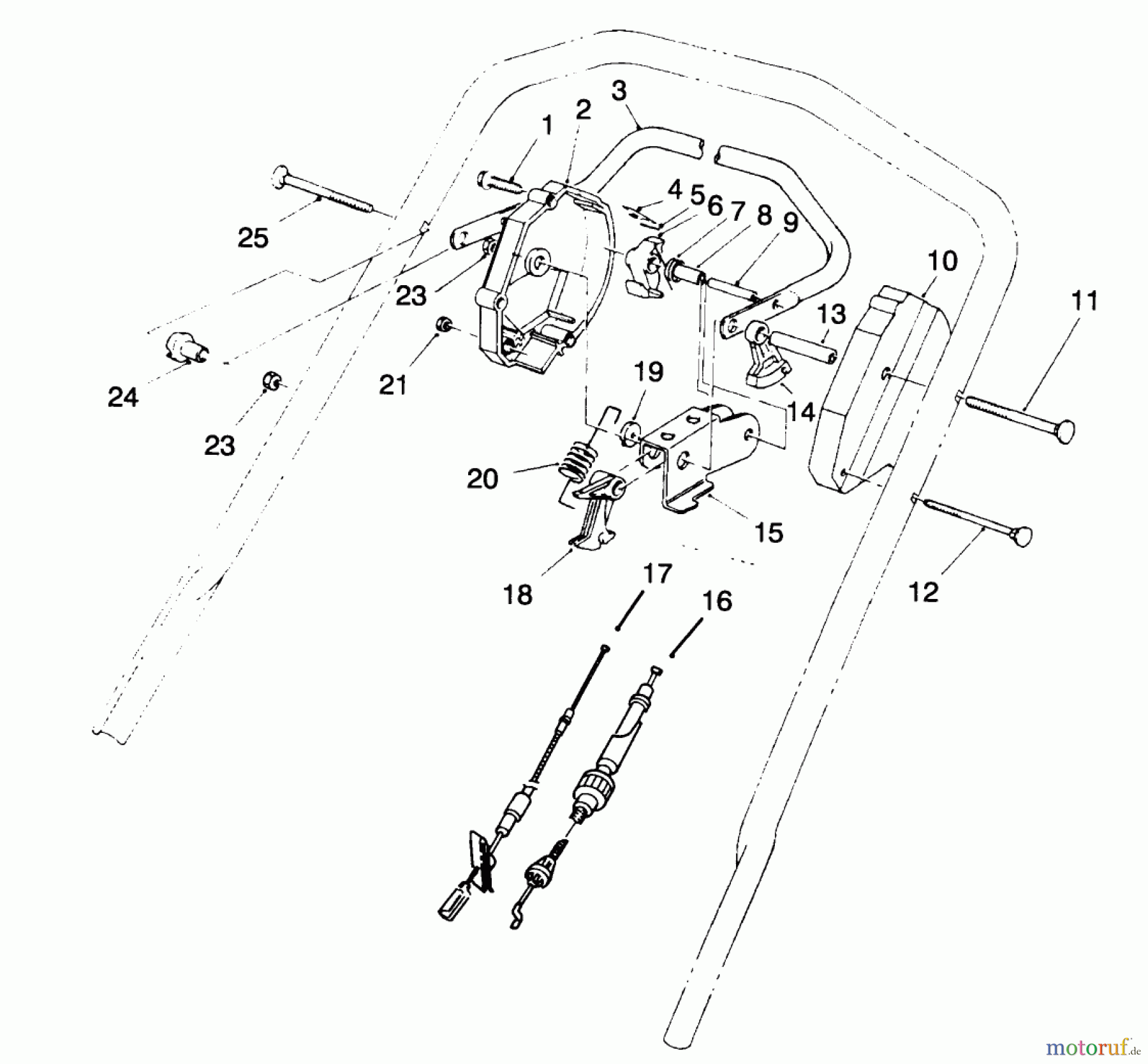  Toro Neu Mowers, Walk-Behind Seite 2 26631B - Toro Lawnmower, 1994 (4900001-4999999) TRACTION CONTROL ASSEMBLY