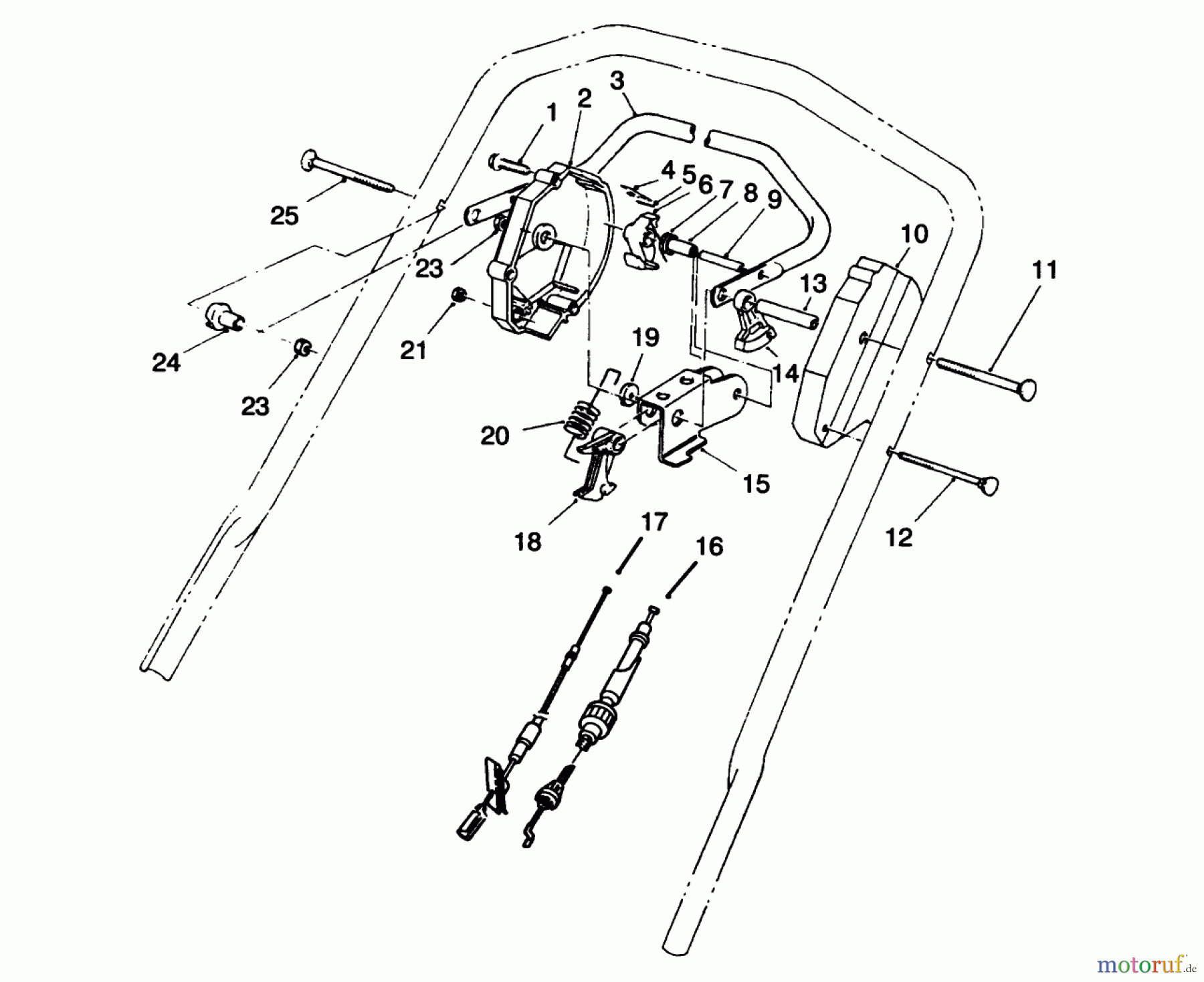  Toro Neu Mowers, Walk-Behind Seite 2 26631BC - Toro Lawnmower, 1995 (5900001-5999999) TRACTION CONTROL ASSEMBLY