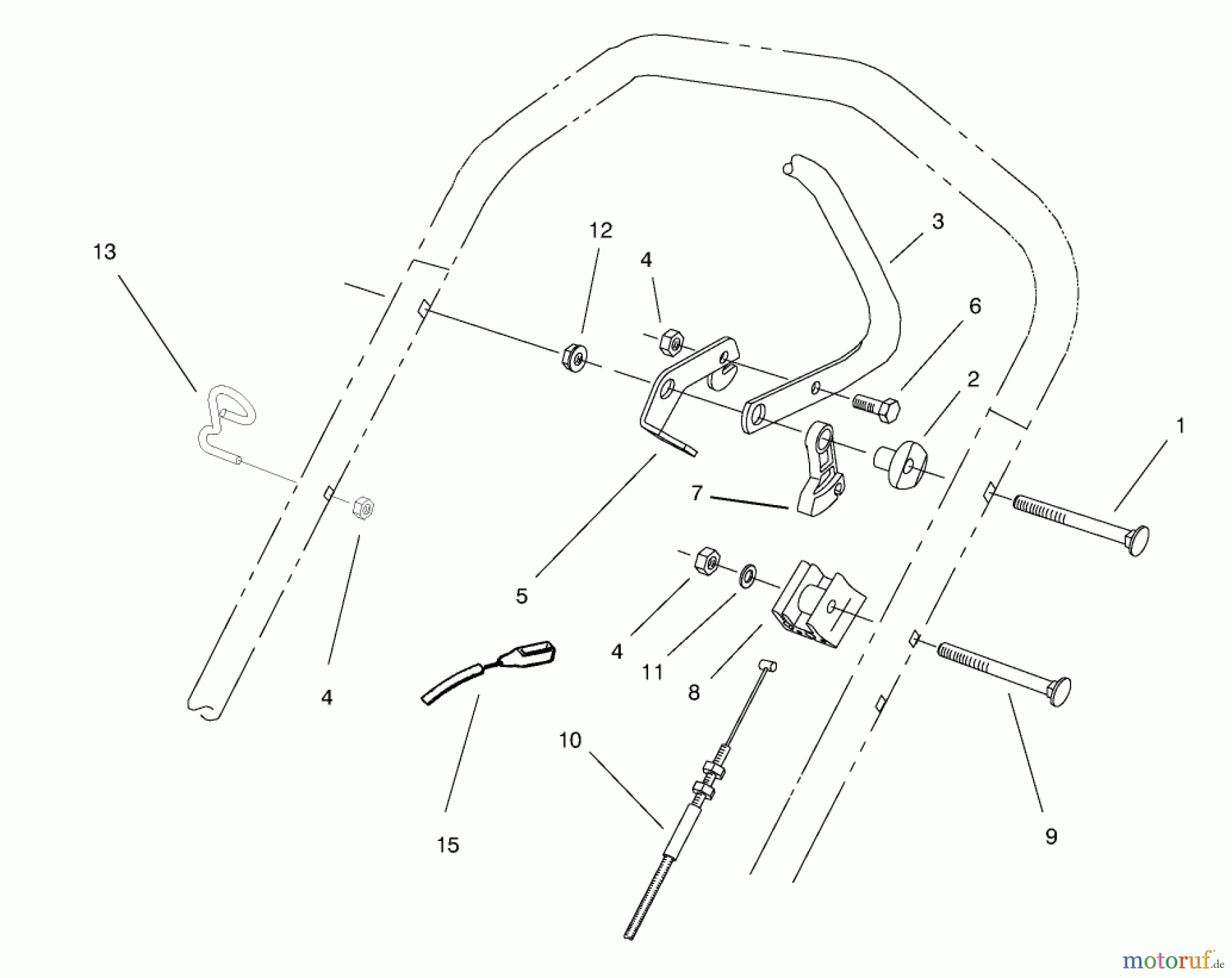  Toro Neu Mowers, Walk-Behind Seite 2 26632 - Toro Lawnmower, 1997 (7900001-7999999) TRACTION CONTROL ASSEMBLY