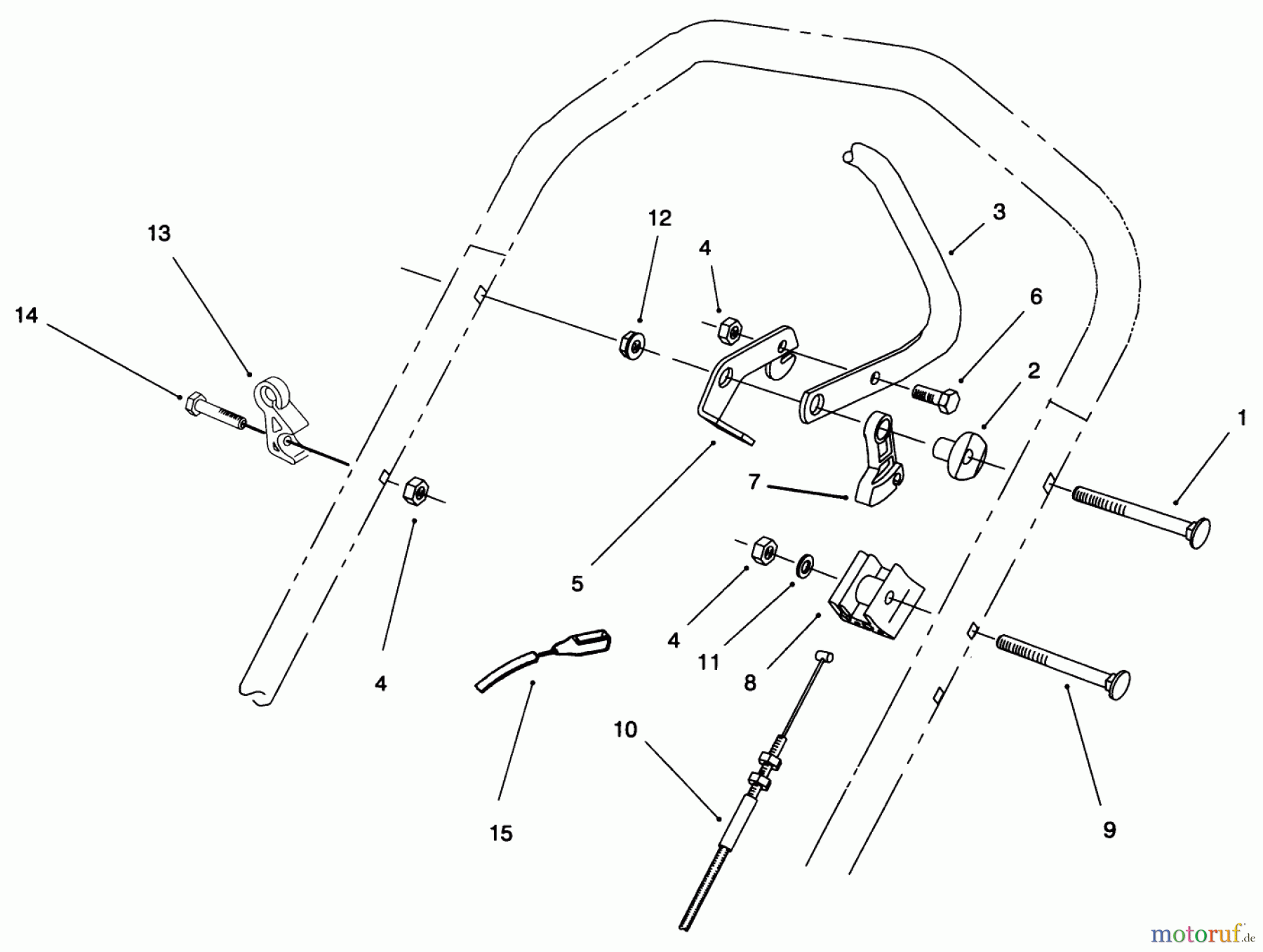  Toro Neu Mowers, Walk-Behind Seite 2 26632B - Toro Lawnmower, 1996 (6900001-6999999) TRACTION CONTROL ASSEMBLY