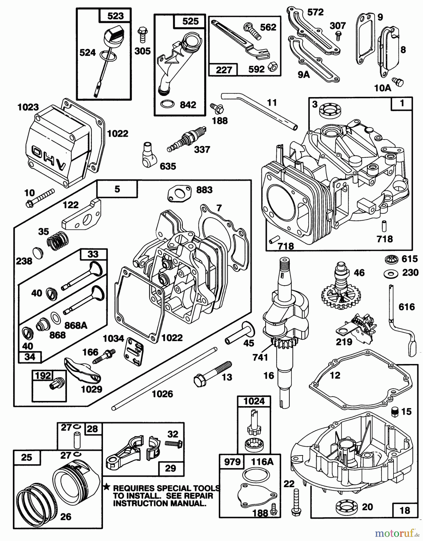  Toro Neu Mowers, Walk-Behind Seite 2 26635BG - Toro Lawnmower, 1993 (3900001-3999999) ENGINE GTS-150 #1