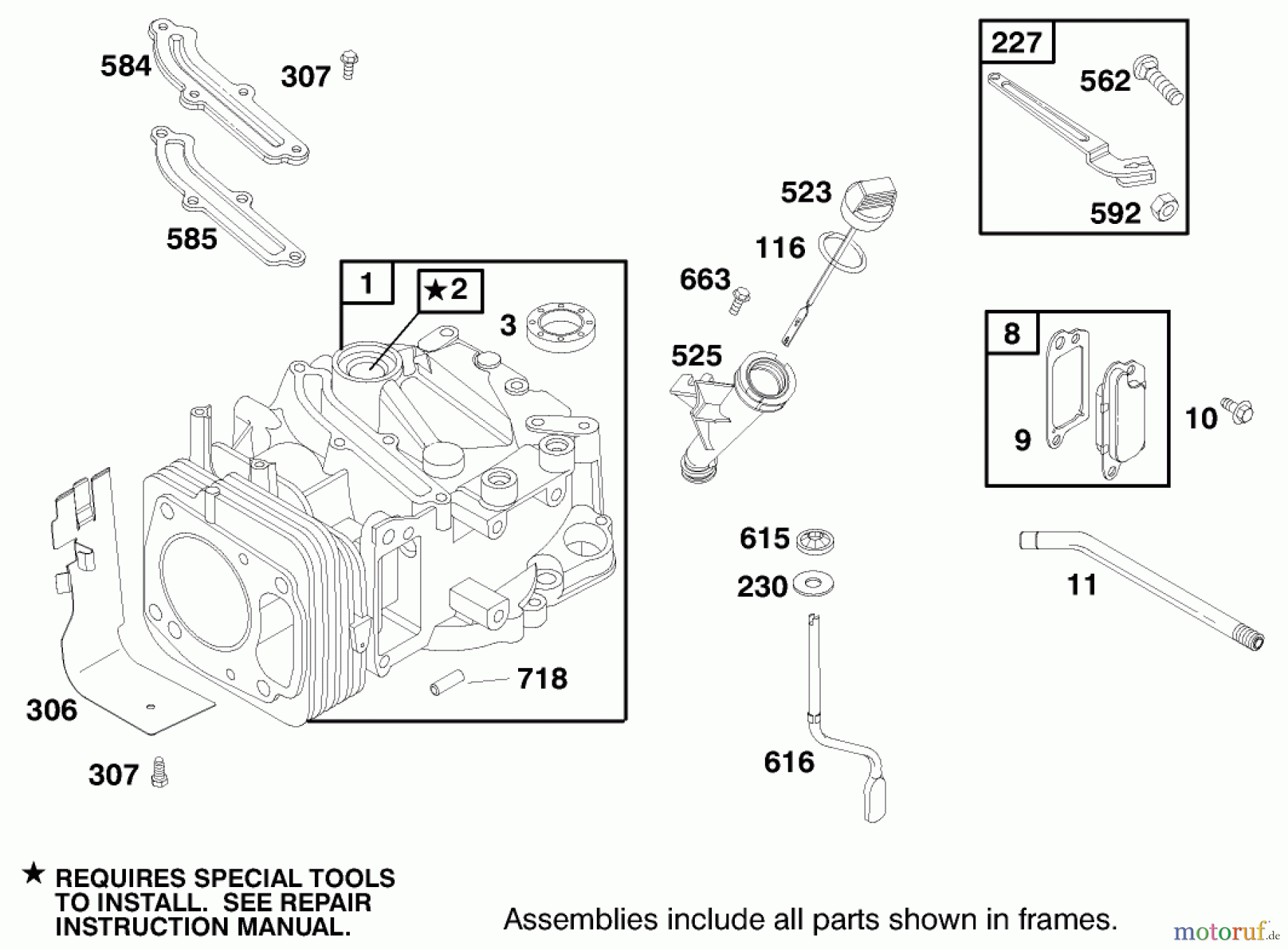  Toro Neu Mowers, Walk-Behind Seite 2 26637 - Toro Lawnmower, 1999 (9900001-9999999) ENGINE GTS-200 #1