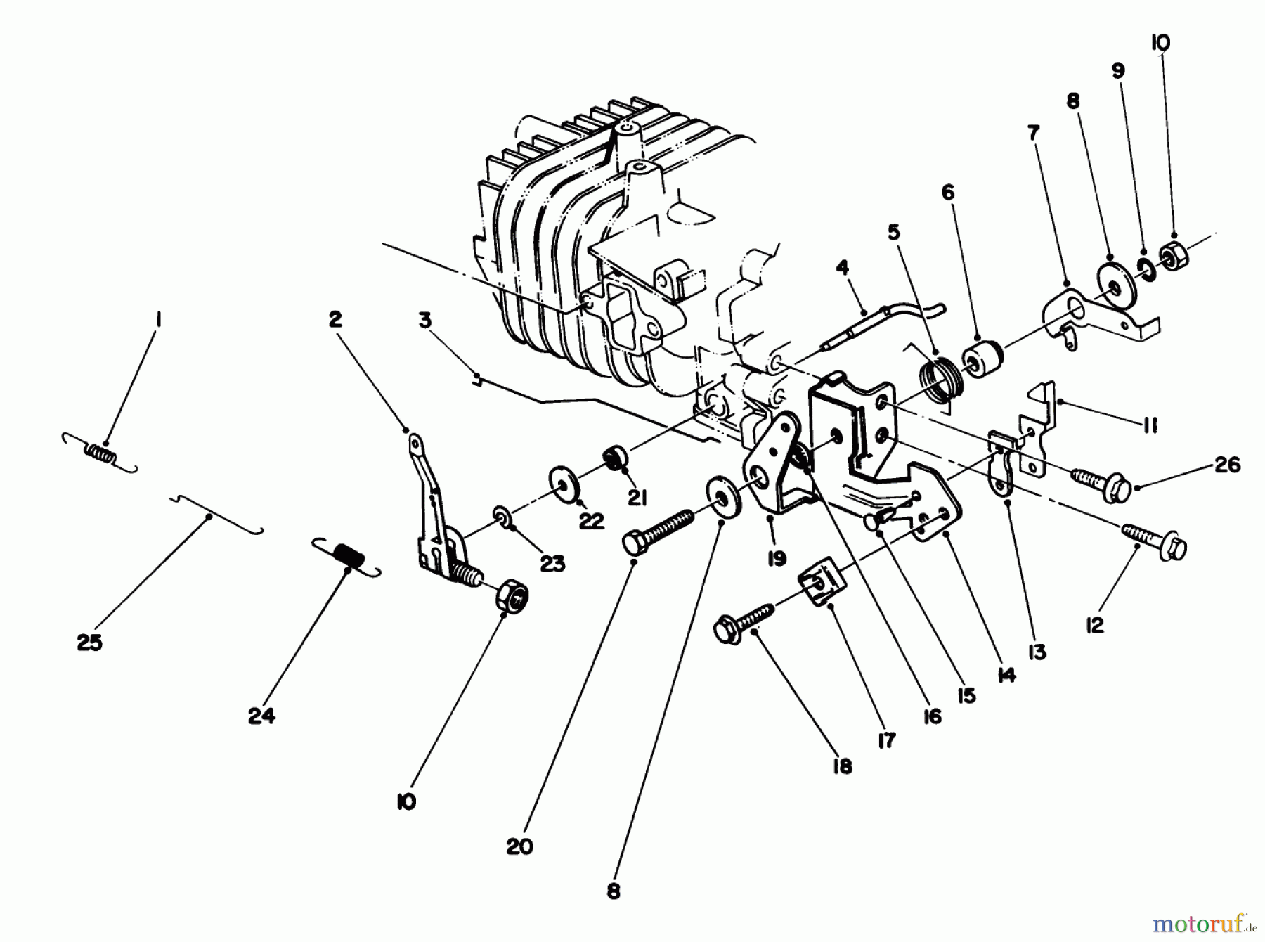  Toro Neu Mowers, Walk-Behind Seite 2 26640B - Toro Lawnmower, 1994 (4900001-4999999) GOVERNOR ASSEMBLY (MODEL NO. 47PP3-6)
