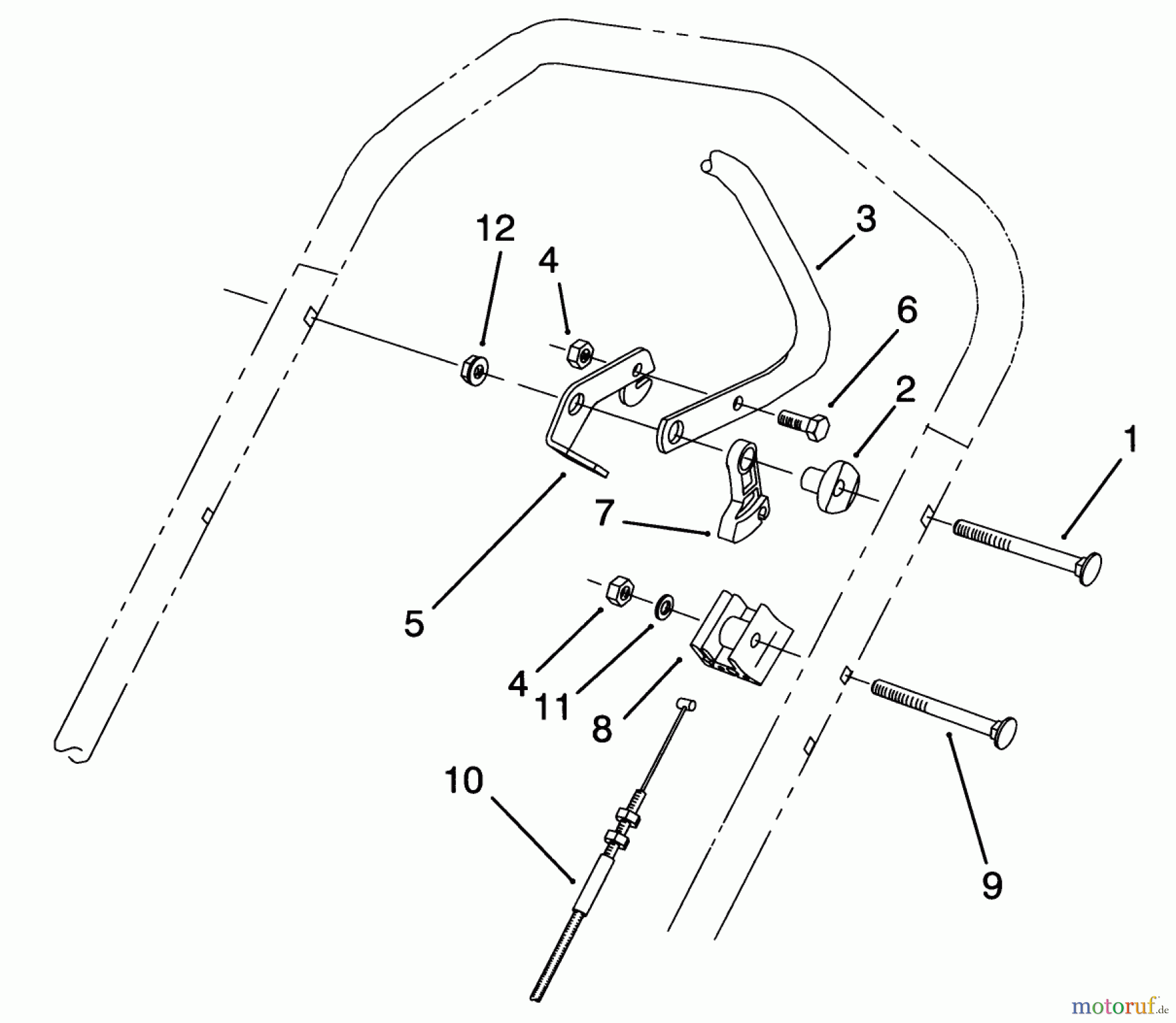  Toro Neu Mowers, Walk-Behind Seite 2 26640B - Toro Lawnmower, 1994 (4900001-4999999) TRACTION CONTROL ASSEMBLY
