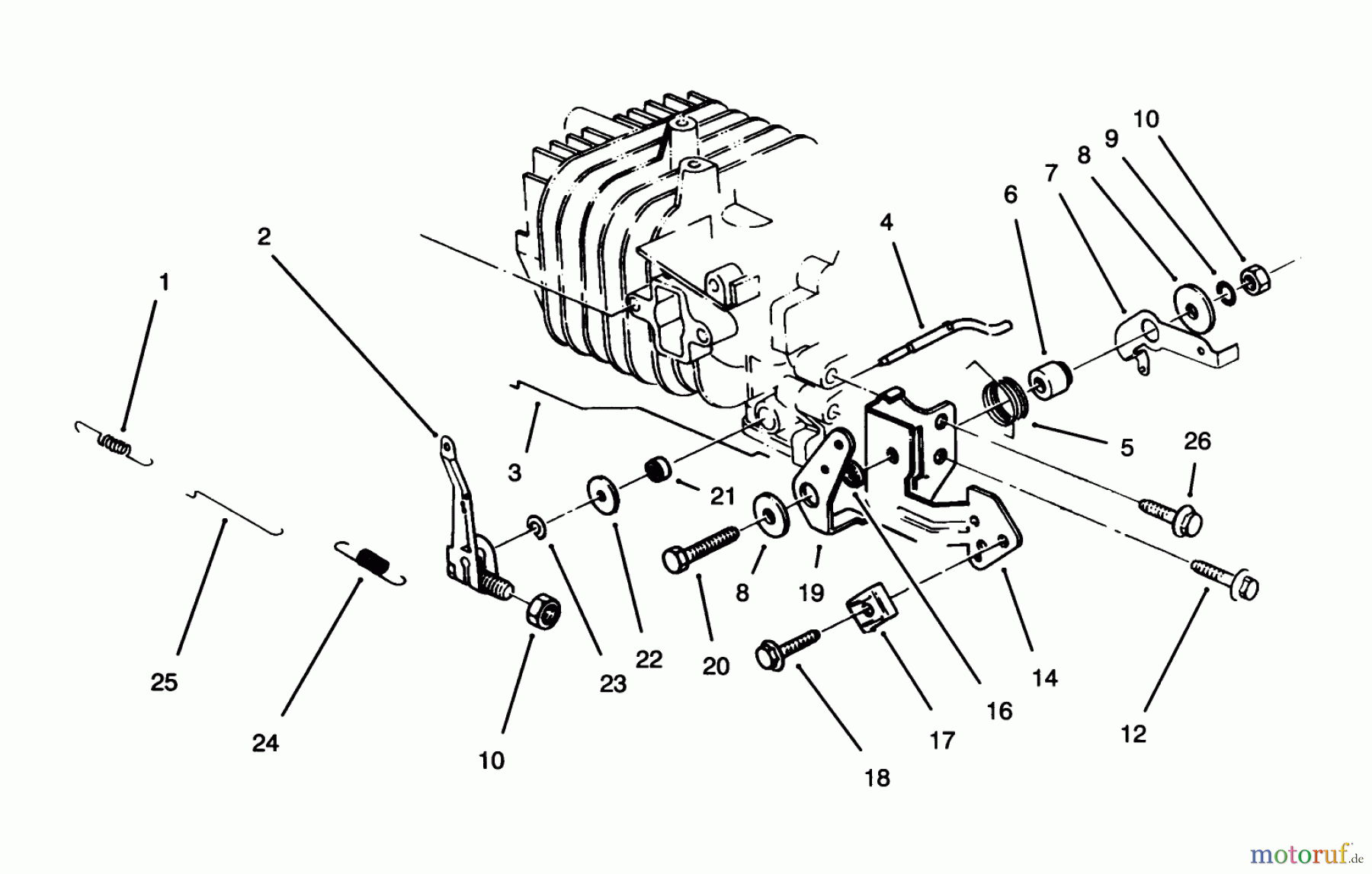  Toro Neu Mowers, Walk-Behind Seite 2 26640BC - Toro Lawnmower, 1995 (5900001-5999999) GOVERNOR ASSEMBLY (MODEL NO. 47PR4-6)