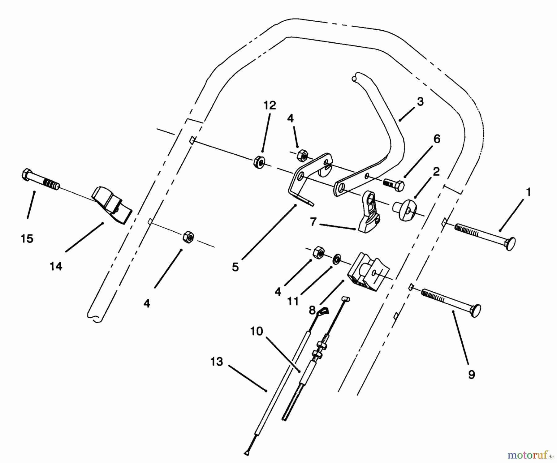  Toro Neu Mowers, Walk-Behind Seite 2 26640BC - Toro Lawnmower, 1995 (5900001-5999999) TRACTION CONTROL ASSEMBLY
