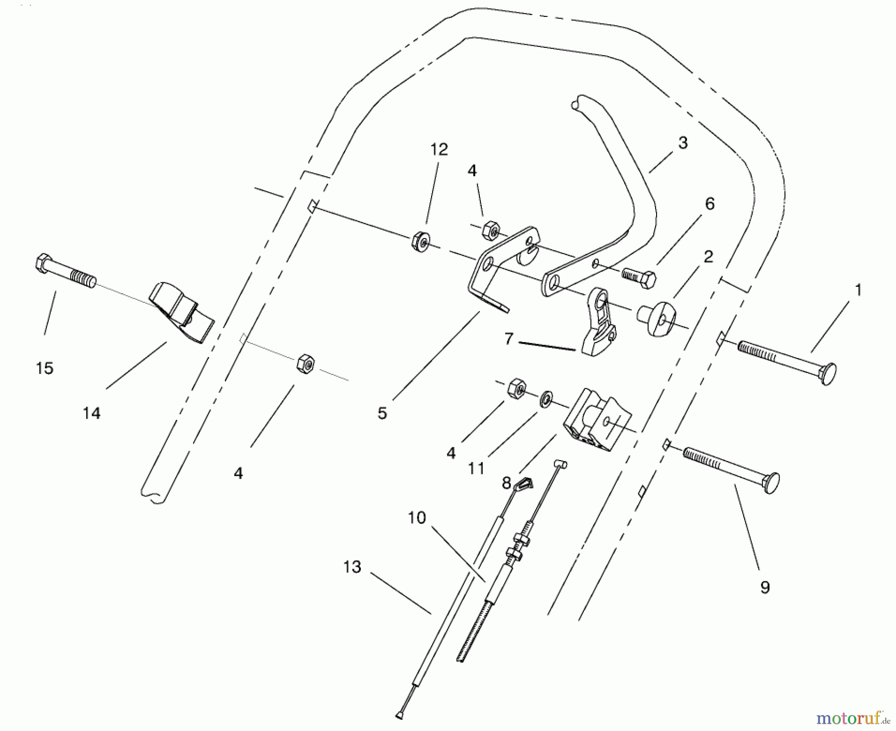  Toro Neu Mowers, Walk-Behind Seite 2 26643 - Toro Lawnmower, 1997 (7900001-7999999) TRACTION CONTROL ASSEMBLY