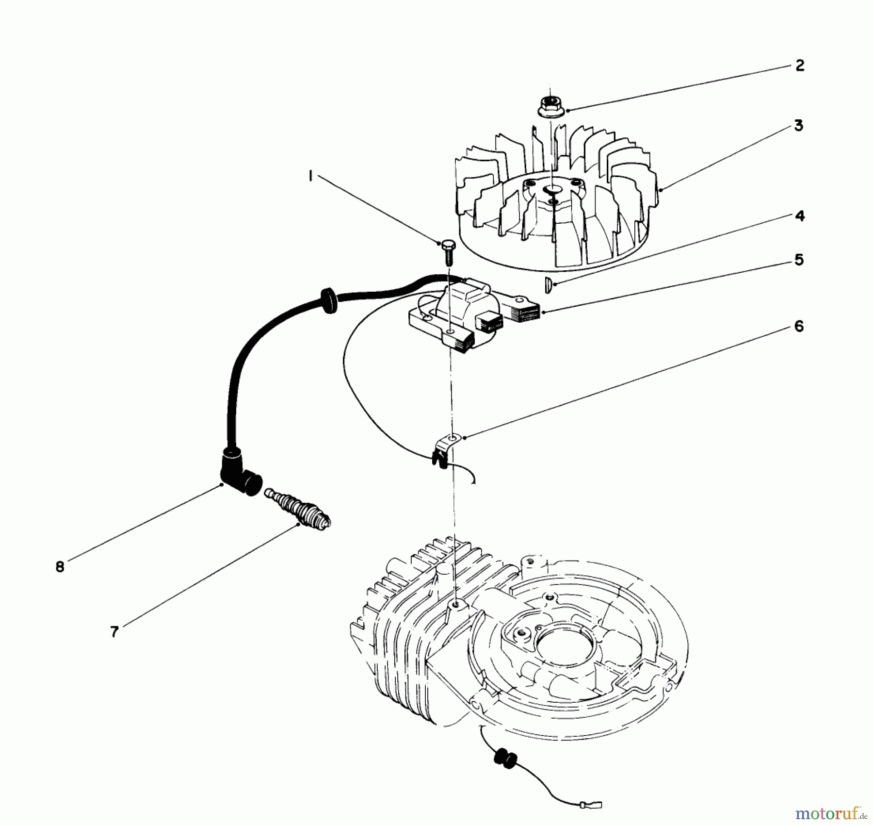  Toro Neu Mowers, Walk-Behind Seite 2 26680 - Toro Lawnmower, 1990 (0000001-0999999) FLYWHEEL & MAGNETO ASSEMBLY (ENGINE MODEL NO. 47PK9)