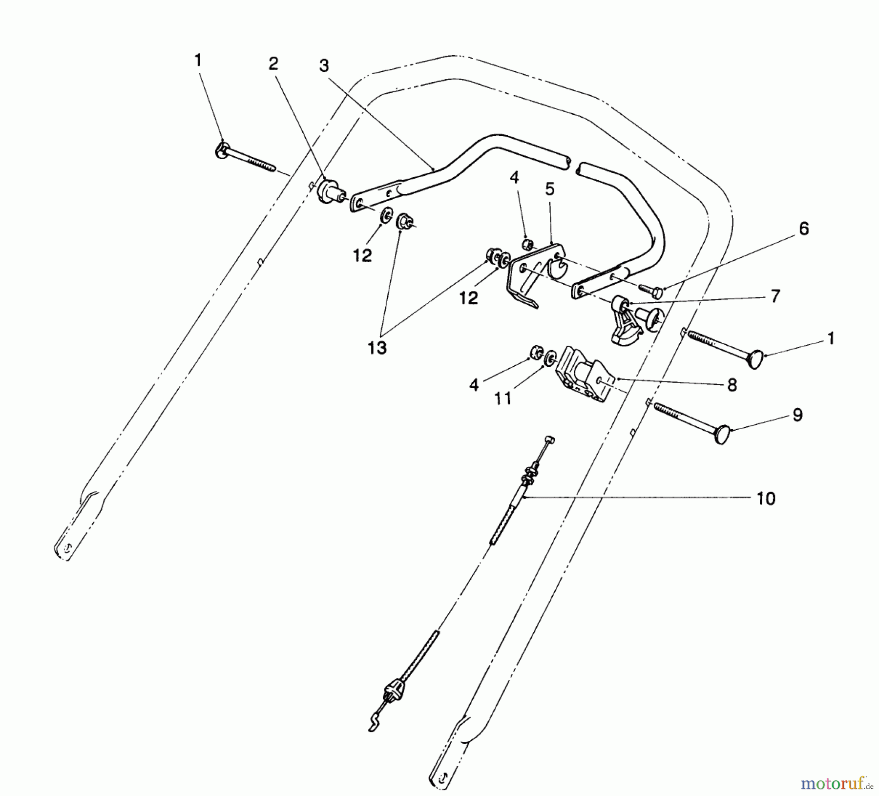  Toro Neu Mowers, Walk-Behind Seite 2 26680 - Toro Lawnmower, 1990 (0000001-0999999) TRACTION CONTROL ASSEMBLY