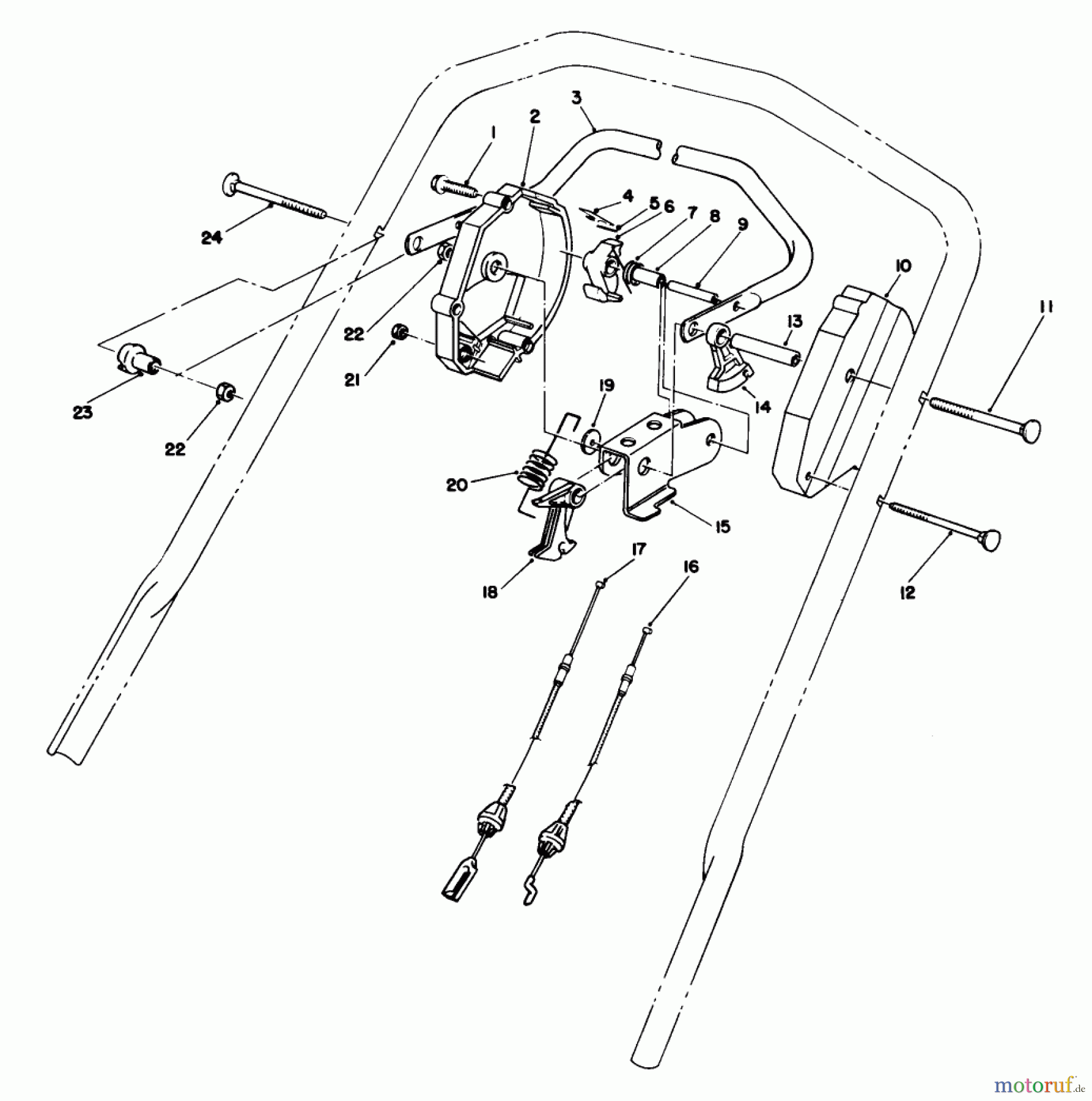  Toro Neu Mowers, Walk-Behind Seite 2 26682 - Toro Lawnmower, 1989 (9000001-9999999) TRACTION CONTROL ASSEMBLY