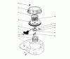 Toro 26682 - Lawnmower, 1990 (0000001-0999999) Ersatzteile RECOIL ASSEMBLY (ENGINE MODEL NO. 47PK9-2)