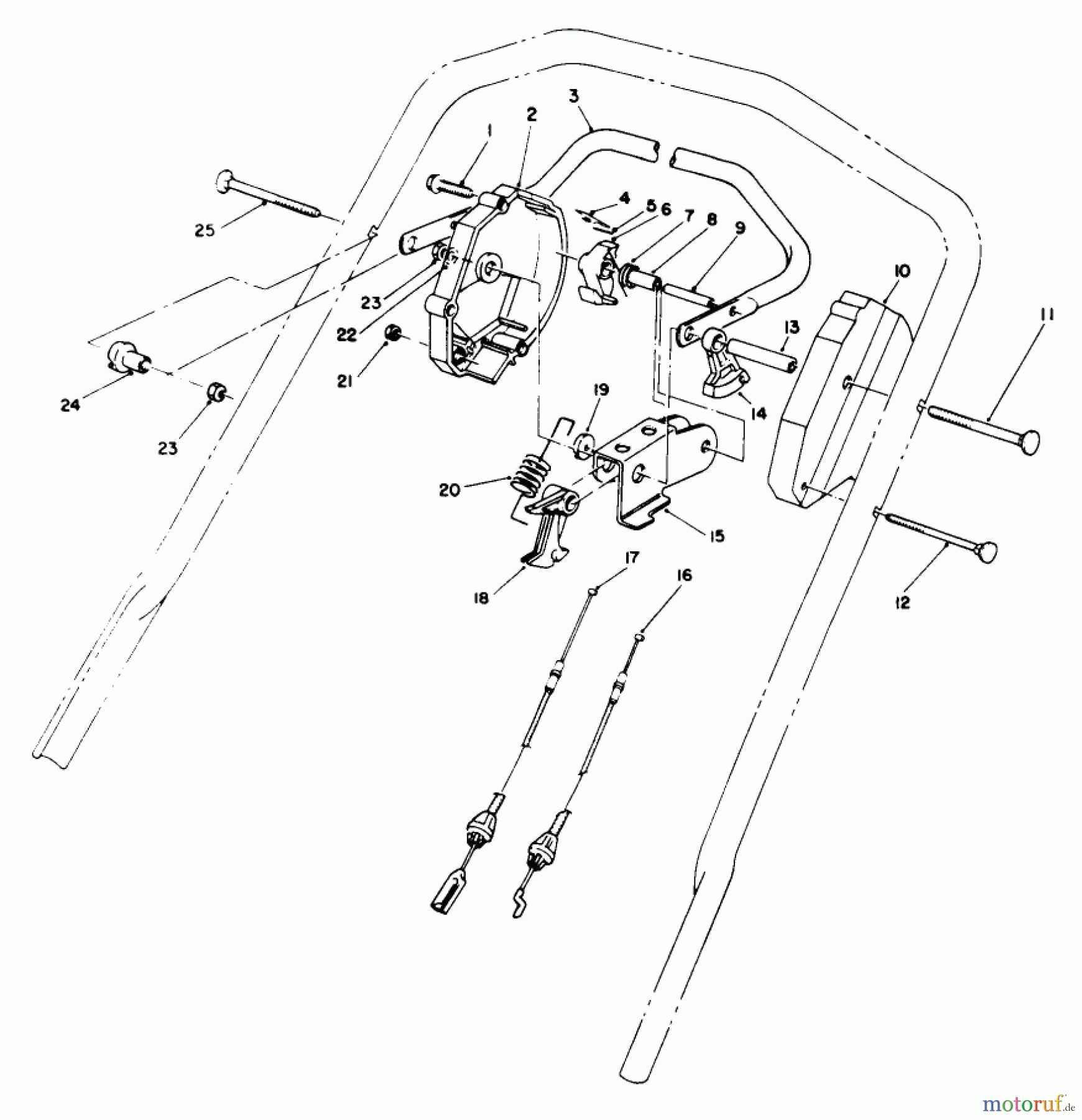  Toro Neu Mowers, Walk-Behind Seite 2 26683 - Toro Lawnmower, 1990 (0000001-0999999) TRACTION CONTROL ASSEMBLY