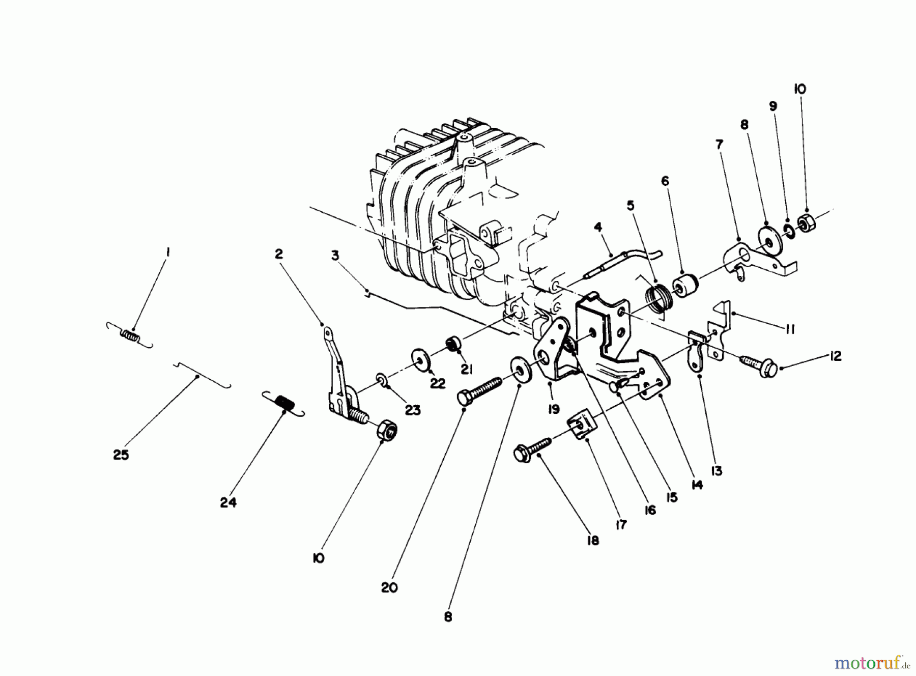  Toro Neu Mowers, Walk-Behind Seite 2 26683 - Toro Rear Bagger Mower, 1992 (2000001-2999999) GOVERNOR ASSEMBLY (ENGINE NO. 47PL0-2)