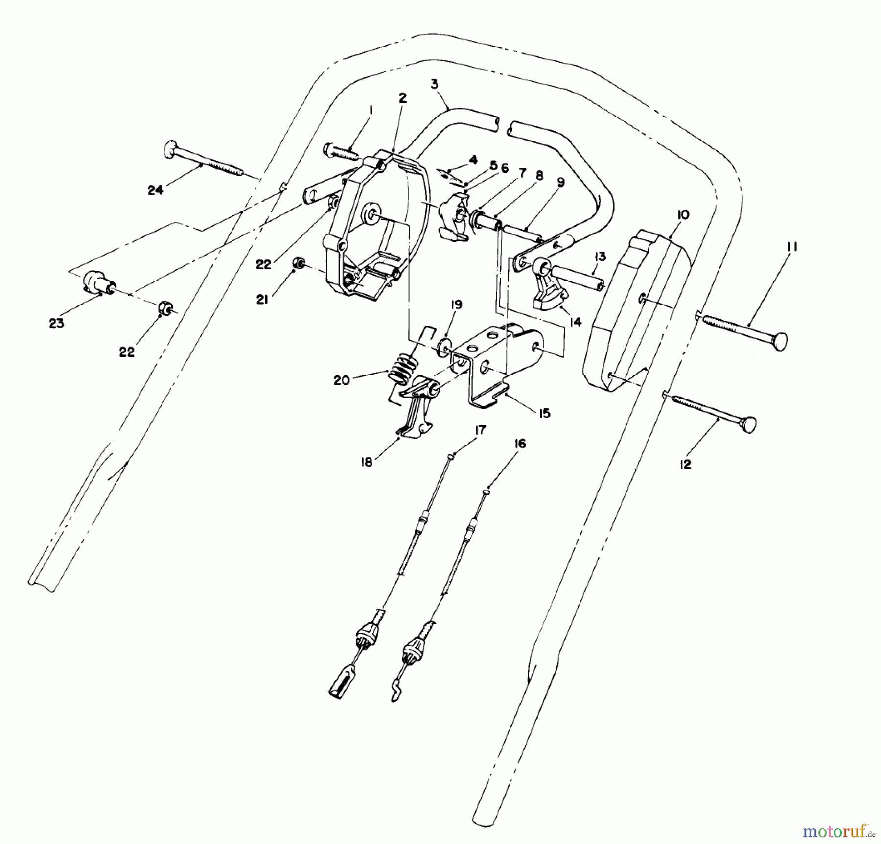 Toro Neu Mowers, Walk-Behind Seite 2 26683 - Toro Lawnmower, 1991 (1000001-1999999) TRACTION CONTROL ASSEMBLY
