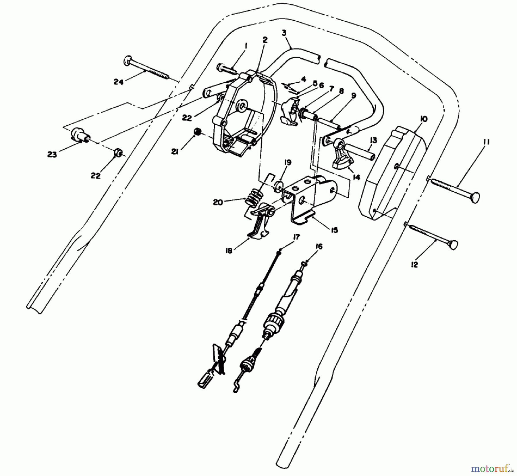  Toro Neu Mowers, Walk-Behind Seite 2 27500 - Toro Lawnmower, 1992 (2000001-2999999) TRACTION CONTROL ASSEMBLY