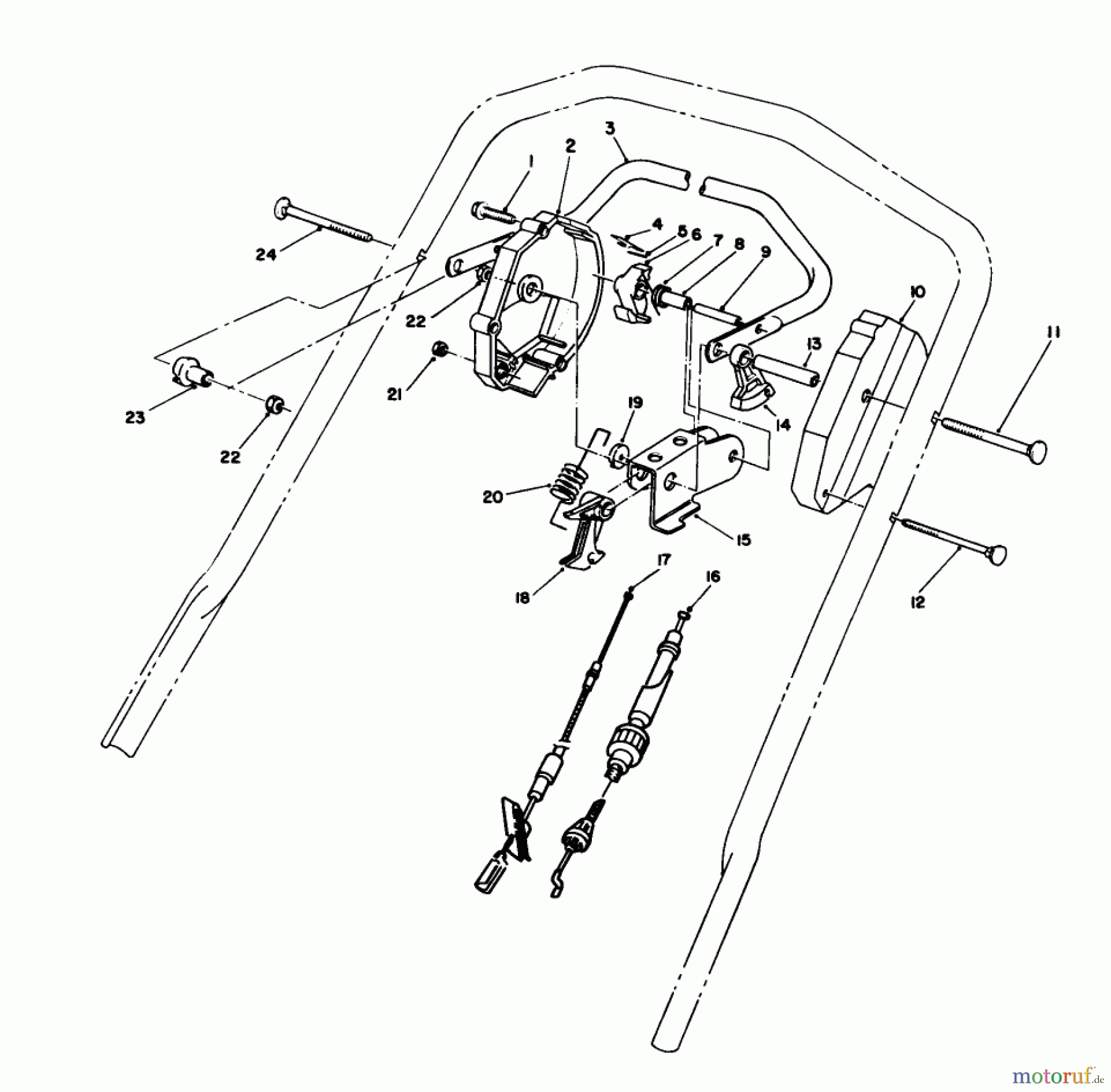  Toro Neu Mowers, Walk-Behind Seite 2 27501 - Toro Lawnmower, 1992 (2000001-2999999) TRACTION CONTROL ASSEMBLY