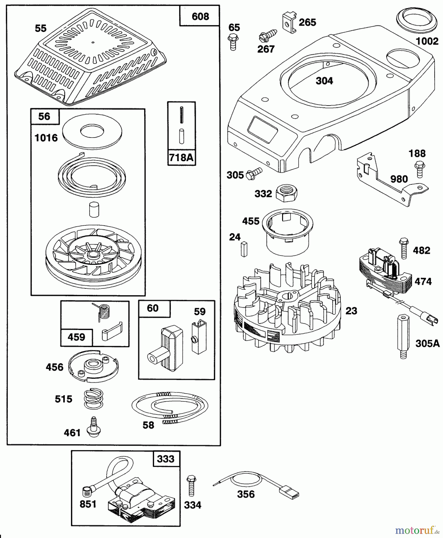  Toro Neu Mowers, Walk-Behind Seite 2 27502 - Toro Lawnmower, 1991 (1000001-1999999) ENGINE GTS-150 77-8990 #3