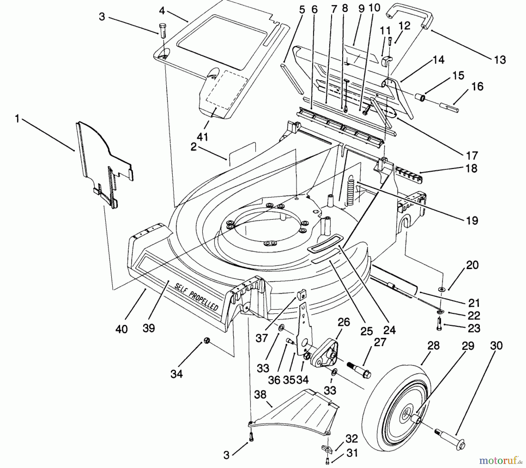  Toro Neu Mowers, Walk-Behind Seite 2 27502 - Toro Lawnmower, 1991 (1000001-1999999) HOUSING ASSEMBLY