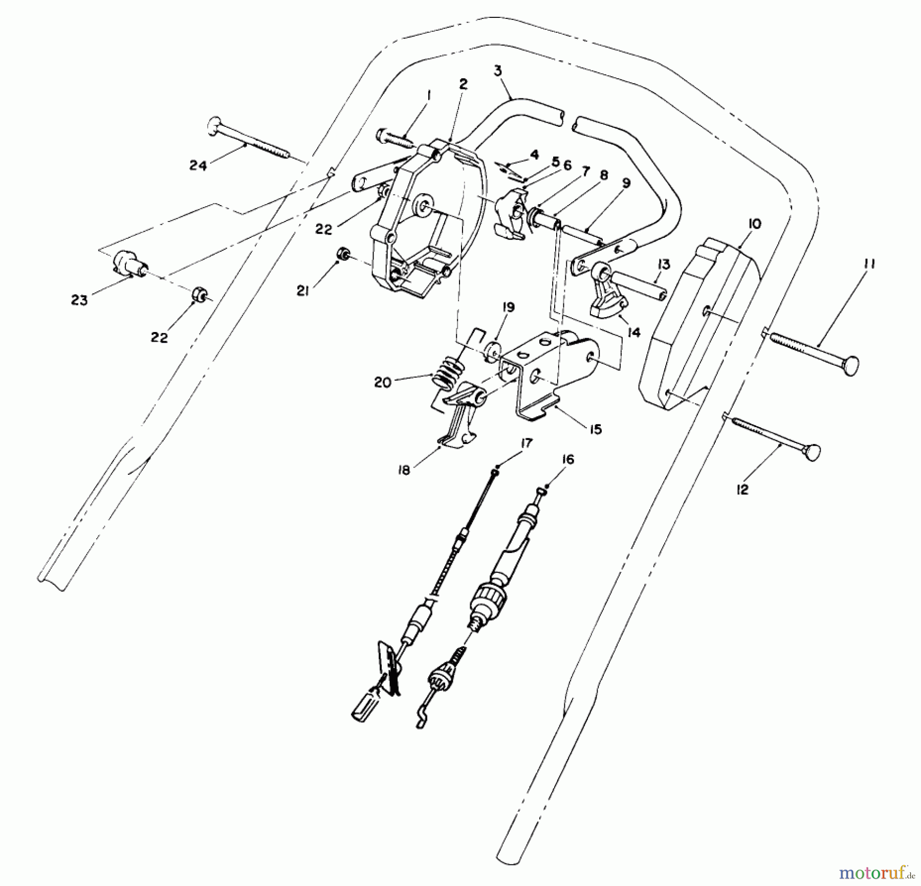 Toro Neu Mowers, Walk-Behind Seite 2 27502 - Toro Lawnmower, 1991 (1000001-1999999) TRACTION CONTROL ASSEMBLY