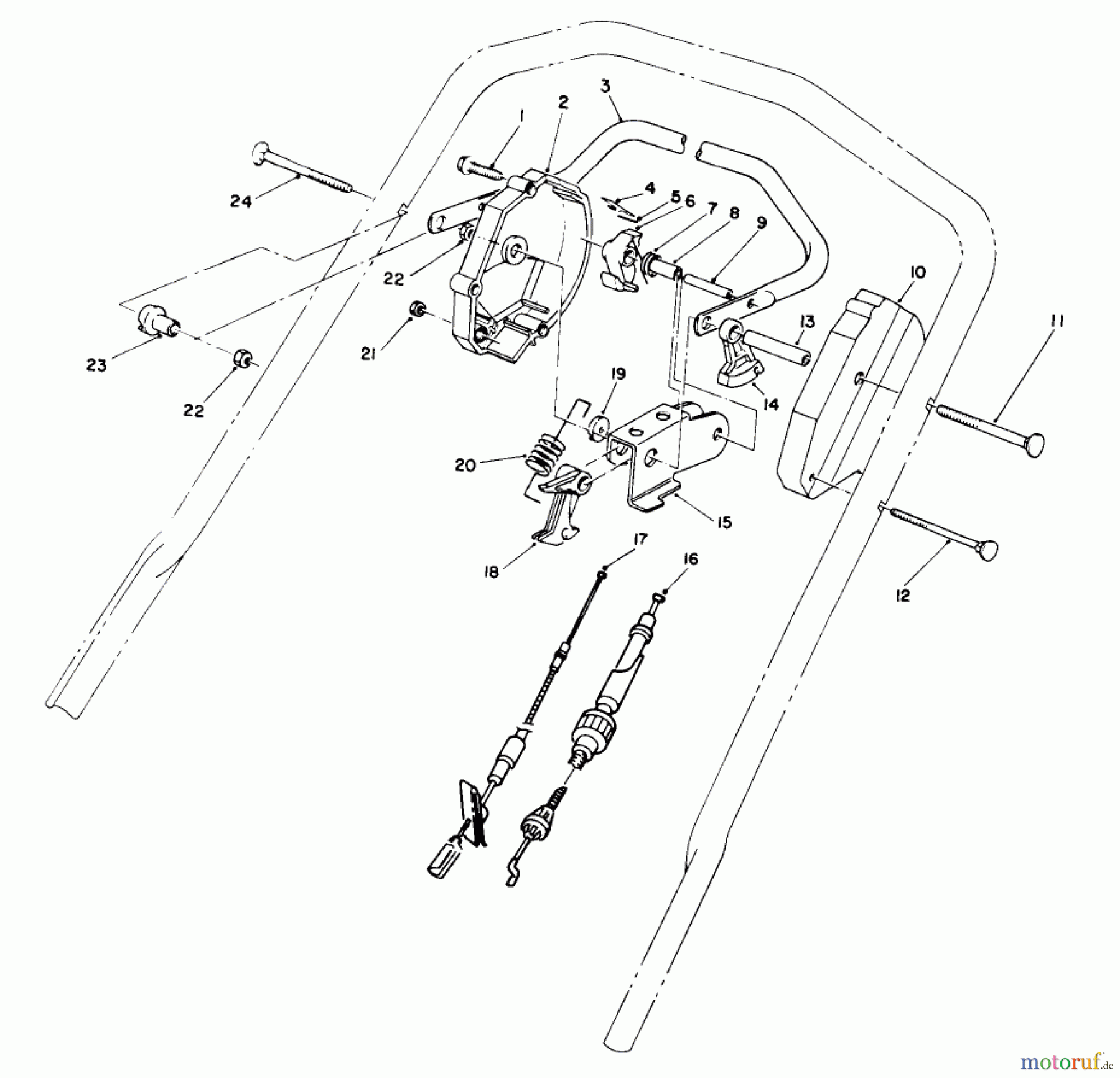  Toro Neu Mowers, Walk-Behind Seite 2 27502 - Toro Lawnmower, 1991 (1000001-1999999) TRACTION CONTROL ASSEMBLY