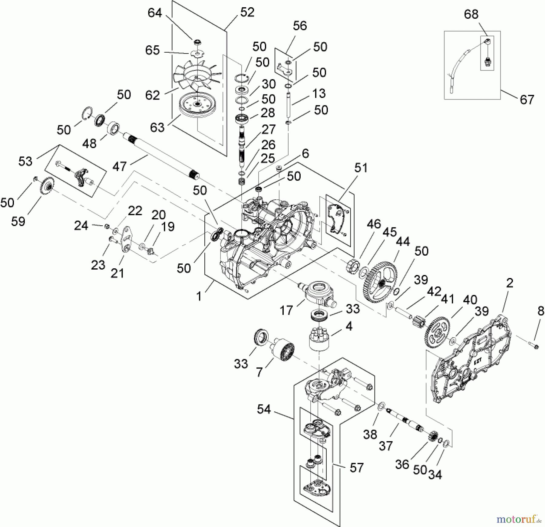  Toro Neu Mowers, Zero-Turn 136E (RZT420H) - Toro RZT420H Riding Mower, 2008 (280000001-280999999) RH HYDRO NO. 110-6771 ASSEMBLY
