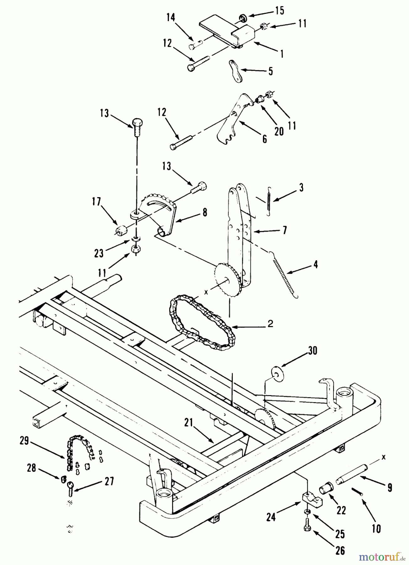  Toro Neu Mowers, Zero-Turn 74140 (724-Z) - Toro 724-Z Tractor, 1994 (49000001-49999999) ATTACHMENT HEIGHT CONTROL