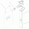 Toro 51582 - Super Blower Vac, 1996 (69000001-69999999) Listas de piezas de repuesto y dibujos VACUUM TUBE & BAG ASSEMBLY