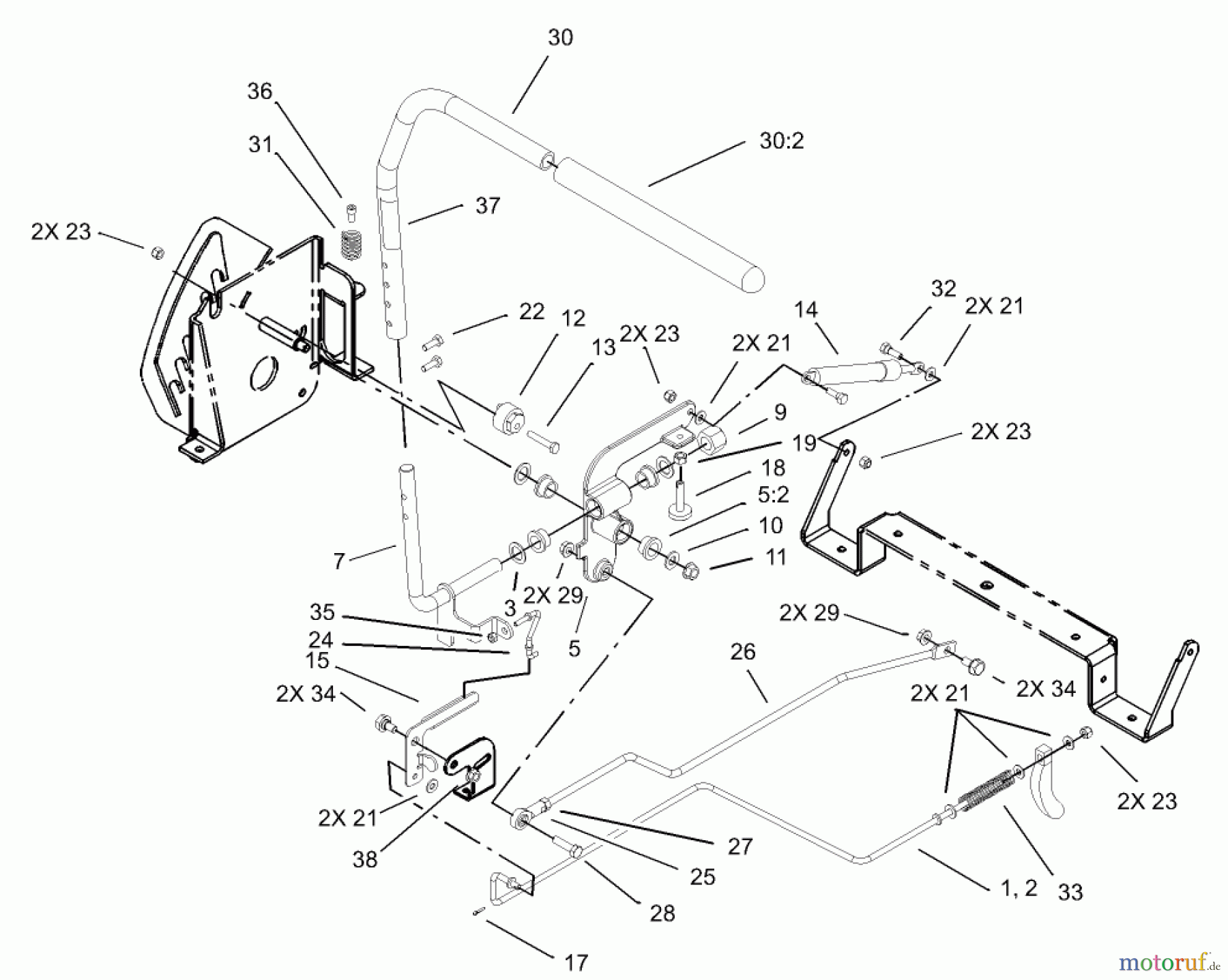  Toro Neu Mowers, Zero-Turn 74325 (16-42Z) - Toro 16-42Z TimeCutter Z Riding Mower, 2003 (230000001-230999999) CONTROL ASSEMBLY