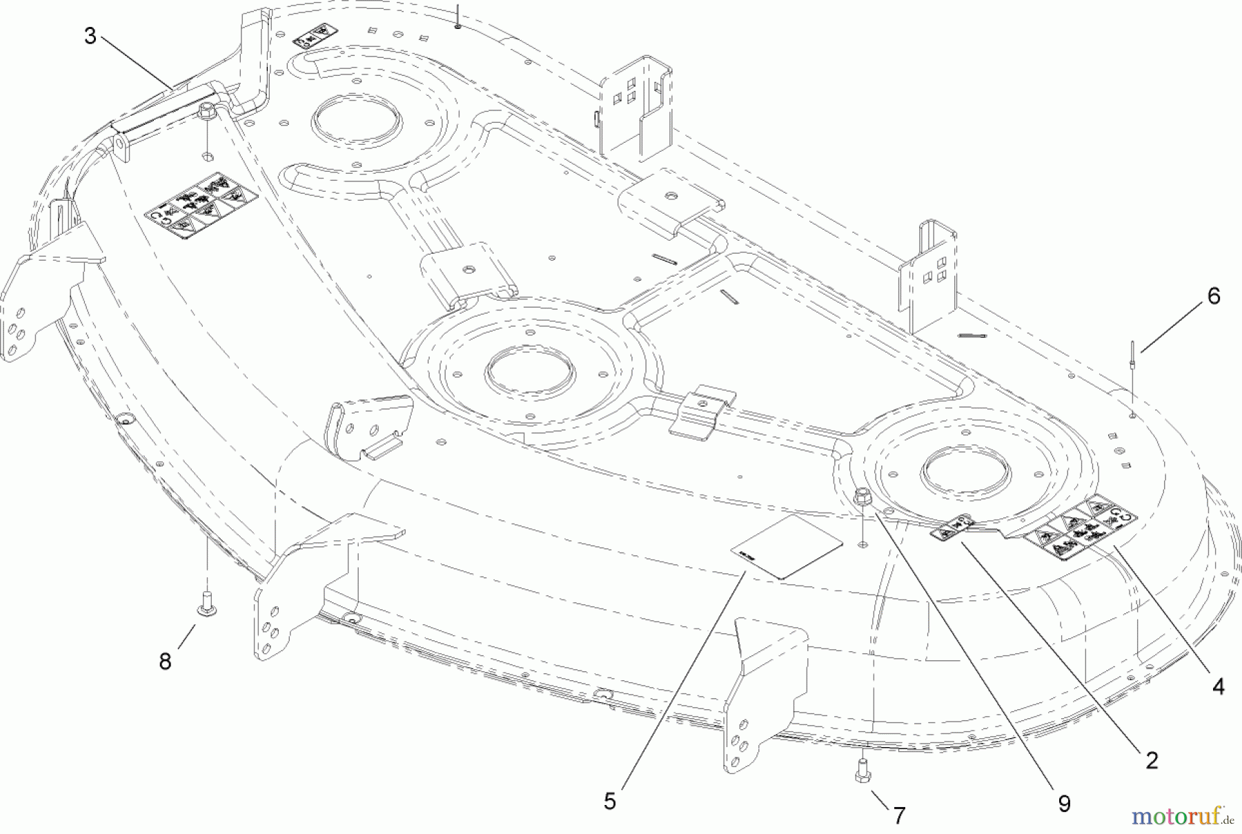  Toro Neu Mowers, Zero-Turn 74370 (Z5000) - Toro TimeCutter Z5000 Riding Mower, 2007 (270000001-270999999) 50IN DECK ASSEMBLY NO. 110-6790