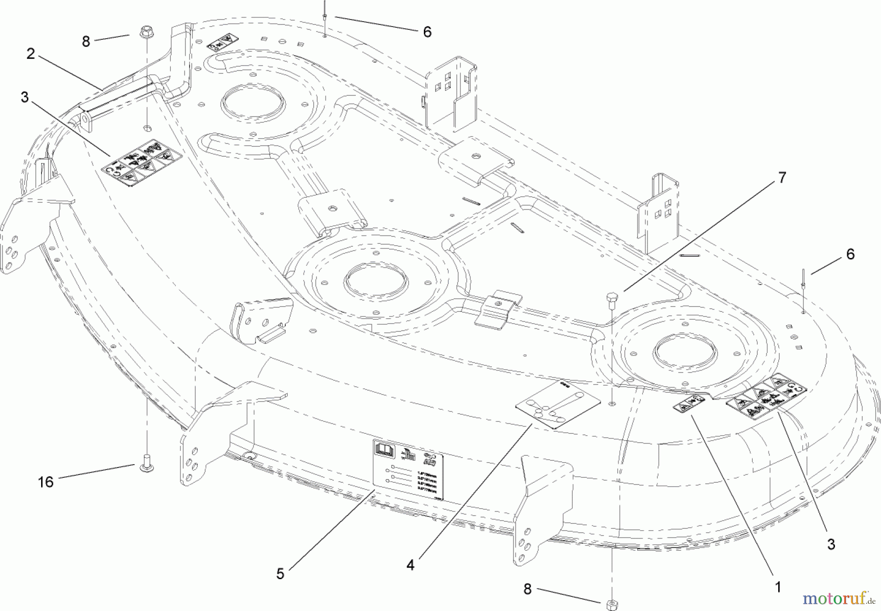  Toro Neu Mowers, Zero-Turn 74374 (Z5040) - Toro TimeCutter Z5040 Riding Mower, 2007 (270000001-270999999) 50IN DECK DECAL ASSEMBLY