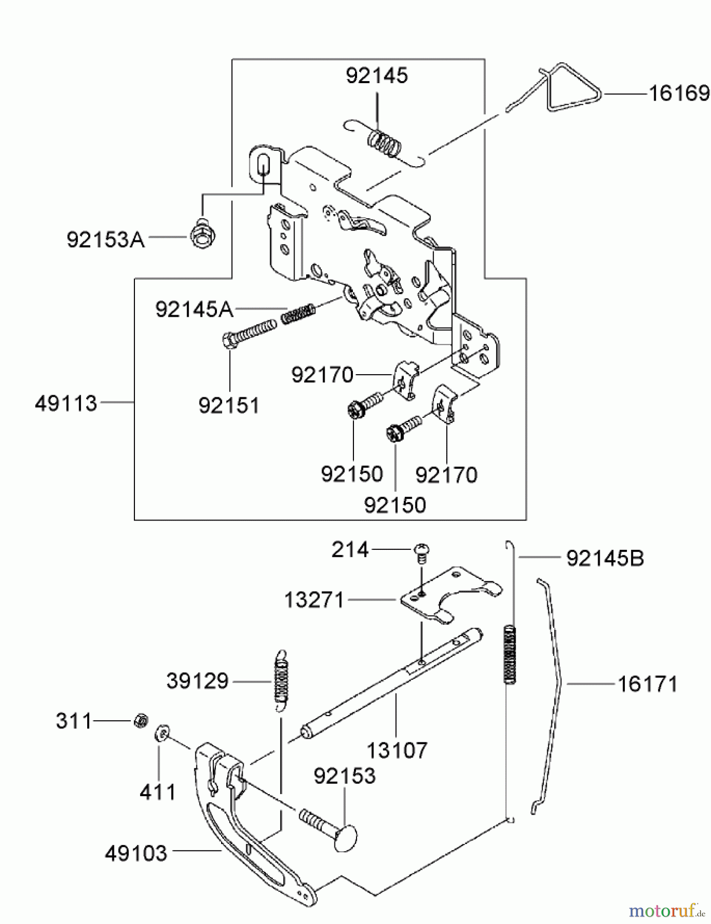  Toro Neu Mowers, Zero-Turn 74374 (Z5040) - Toro TimeCutter Z5040 Riding Mower, 2007 (270000001-270999999) CONTROL EQUIPMENT ASSEMBLY KAWASAKI FH641V-AS31