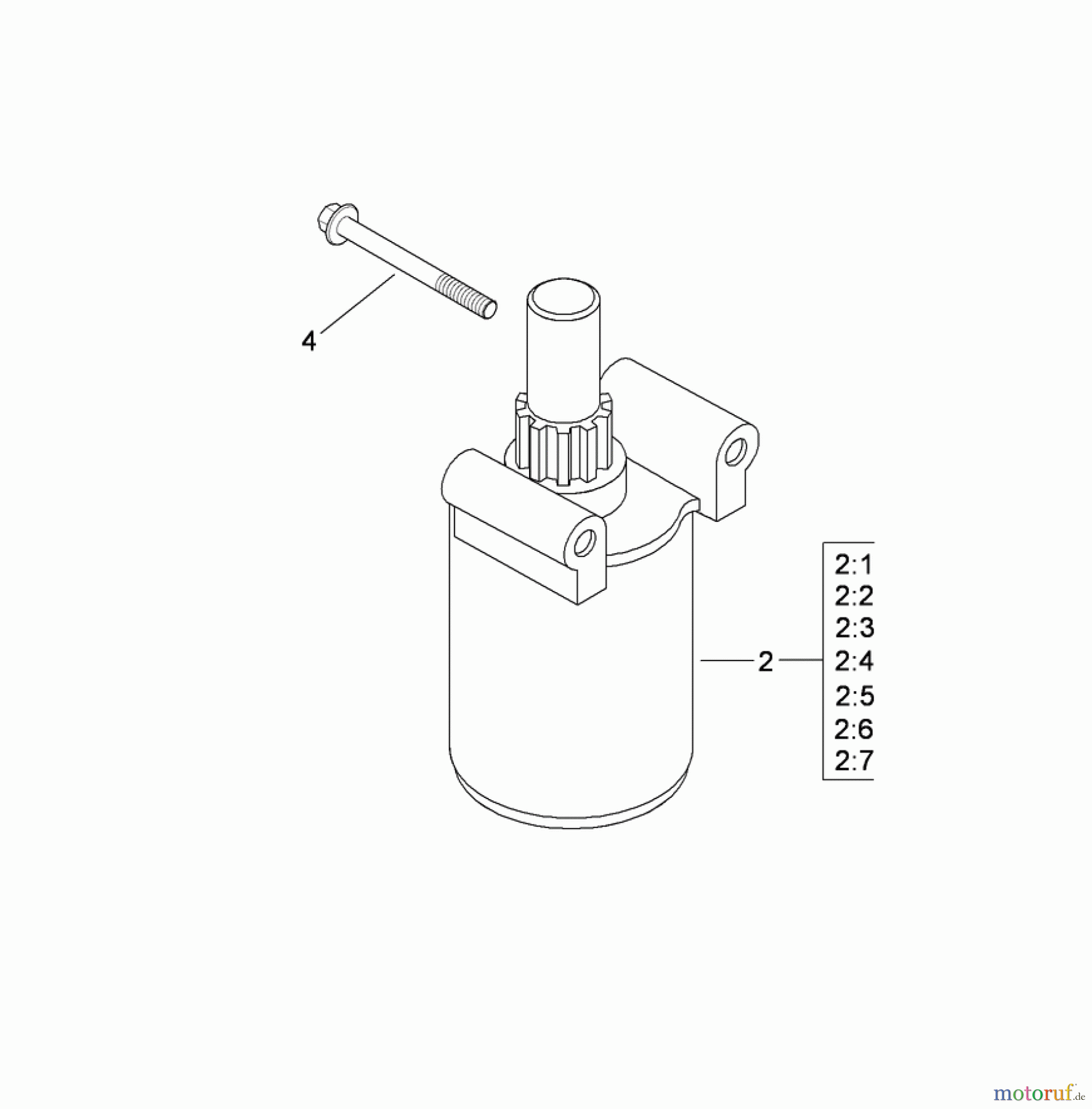Toro Neu Mowers, Zero-Turn 74381 (Z4202) - Toro TimeCutter Z4202 Riding Mower, 2009 (290000211-290999999) STARTER ASSEMBLY KOHLER SV710-0031