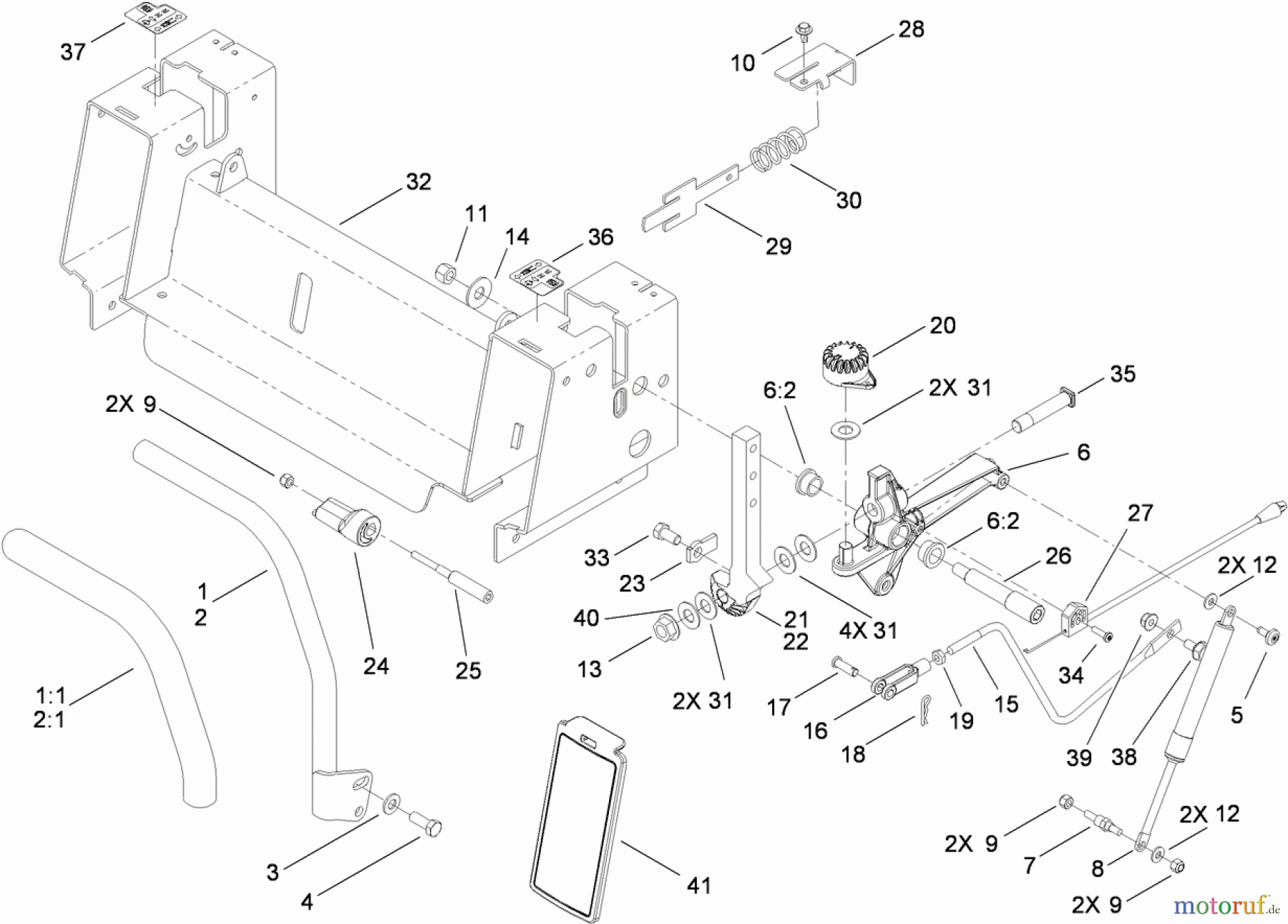  Toro Neu Mowers, Zero-Turn 74381 (Z4202) - Toro TimeCutter Z4202 Riding Mower, 2010 (310000001-310999999) MOTION CONTROL ASSEMBLY