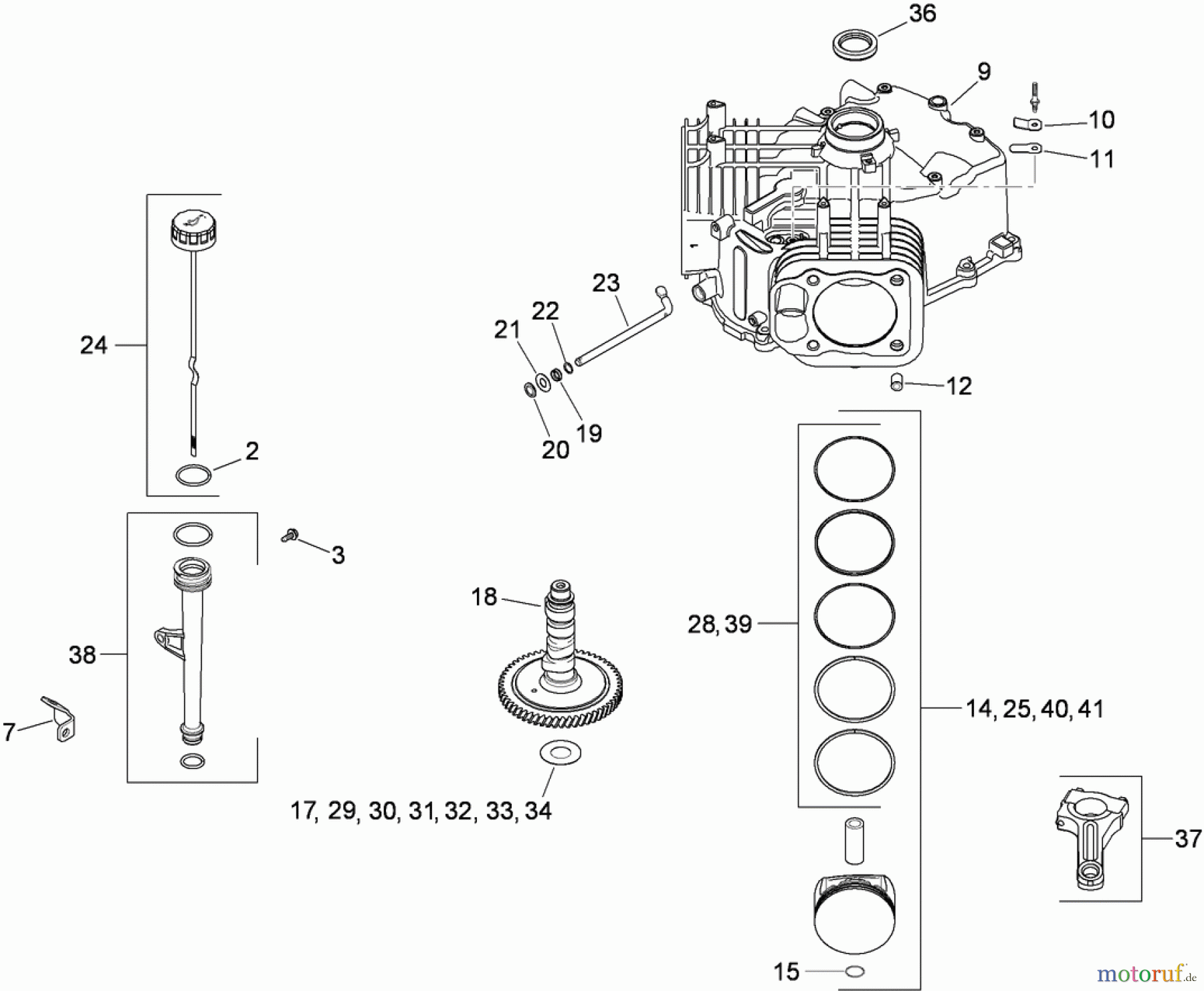  Toro Neu Mowers, Zero-Turn 74399 (Z5020) - Toro TimeCutter Z5020 Riding Mower, 2009 (290000440-290999999) CRANKCASE ASSEMBLY KOHLER SV720-0040