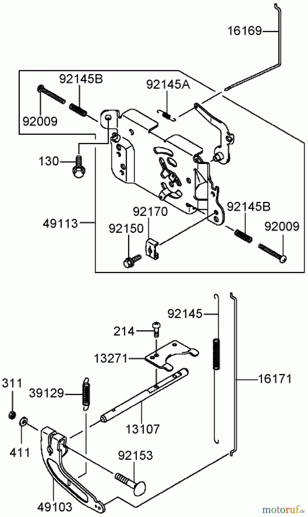 Toro Neu Mowers, Zero-Turn 74406 (ZX440) - Toro TimeCutter ZX440 Riding Mower, 2005 (250000001-250999999) CONTROL EQUIPMENT ASSEMBLY KAWASAKI FH541V-AS50