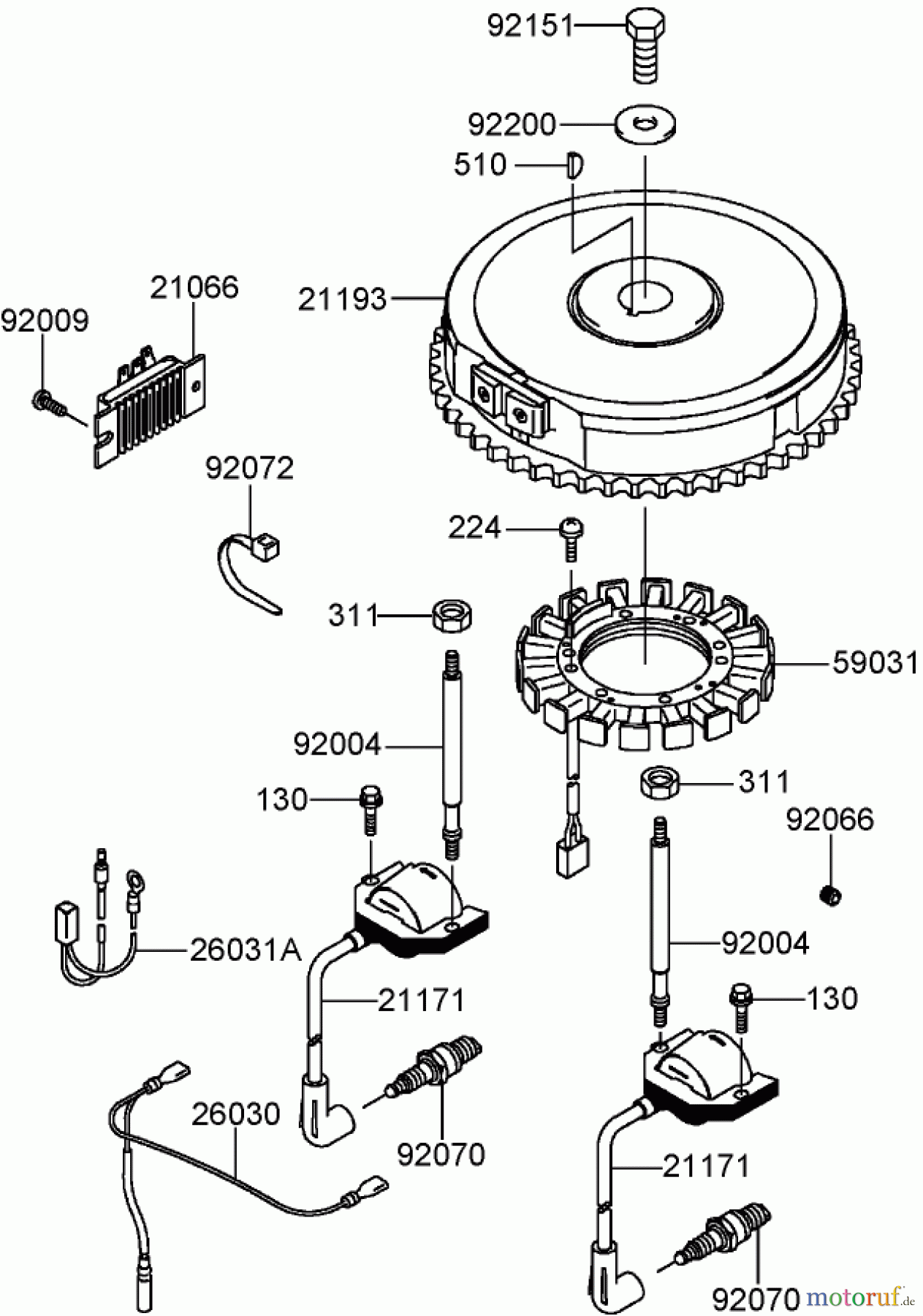 Toro Neu Mowers, Zero-Turn 74406 (ZX440) - Toro TimeCutter ZX440 Riding Mower, 2006 (260000241-260999999) ELECTRIC EQUIPMENT ASSEMBLY KAWASAKI FH541V-BS50-R