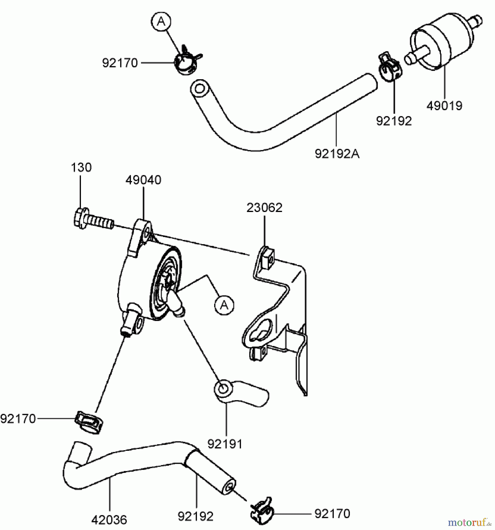  Toro Neu Mowers, Zero-Turn 74406 (ZX440) - Toro TimeCutter ZX440 Riding Mower, 2008 (280000001-280999999) FUEL TANK AND FUEL VALVE ASSEMBLY KAWASAKI FH541V-BS50-R
