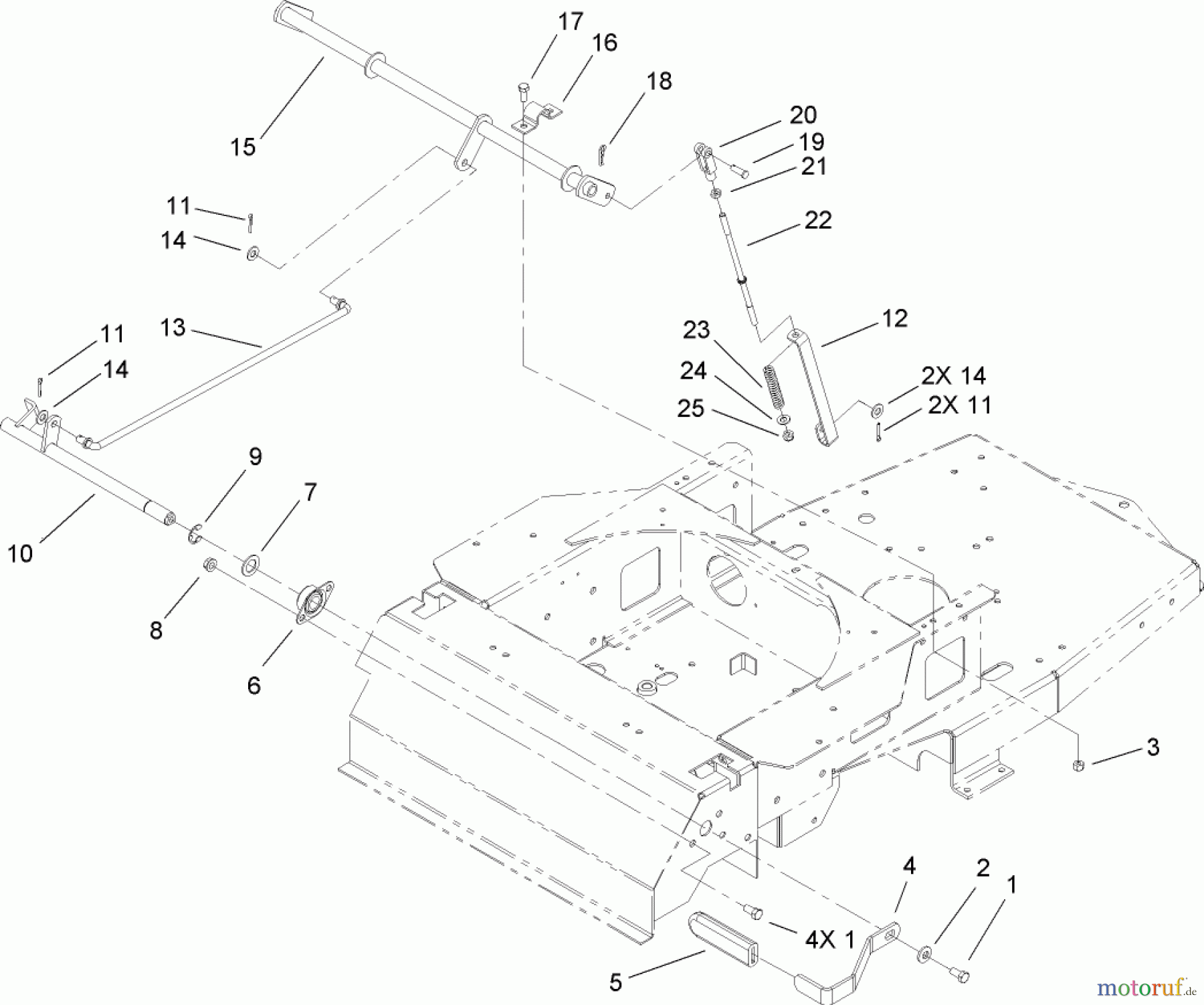  Toro Neu Mowers, Zero-Turn 74407 (ZX525) - Toro TimeCutter ZX525 Riding Mower, 2006 (260000001-260999999) PARKING BRAKE ASSEMBLY