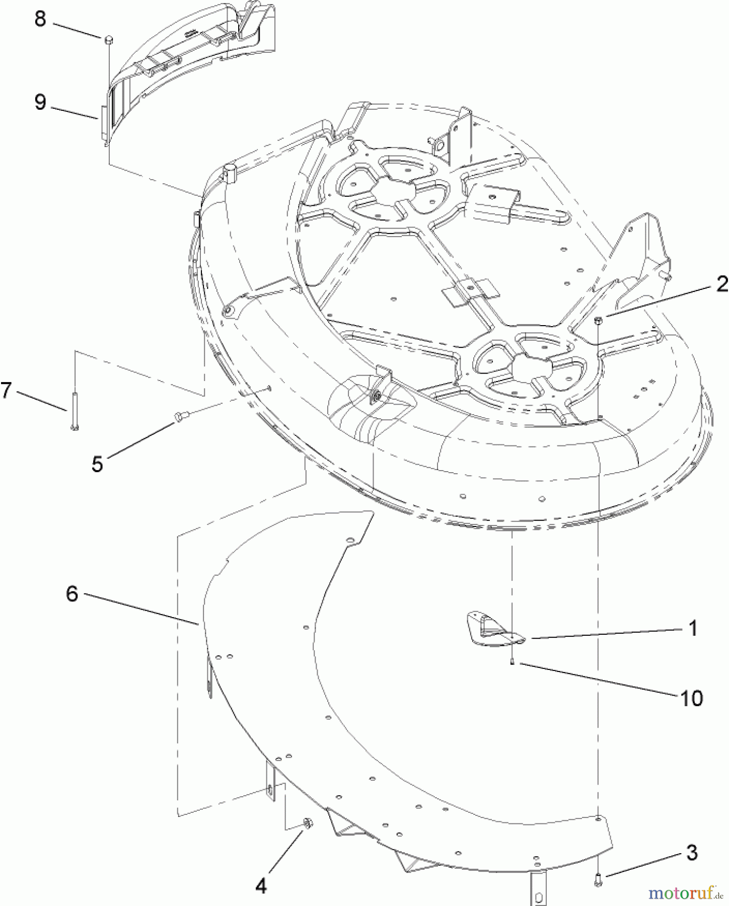  Toro Neu Mowers, Zero-Turn 74425 (Z530) - Toro TimeCutter Z530 Riding Mower, 2007 (270000001-270999999) RECYCLER ASSEMBLY