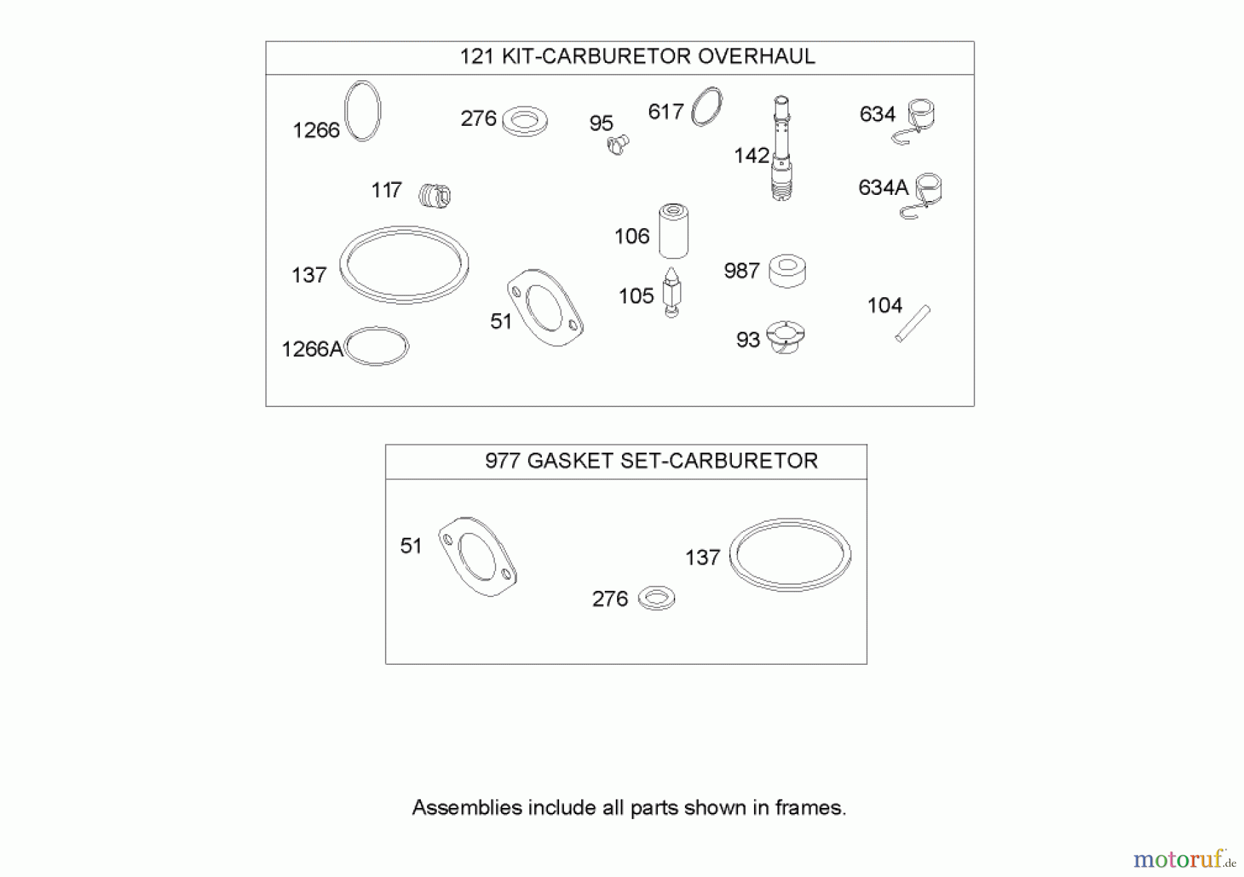 Toro Neu Mowers, Zero-Turn 74602 (18-44ZX) - Toro 18-44ZX TimeCutter ZX Riding Mower, 2004 (240000001-240999999) CARBURETOR OVERHAUL KIT ASSEMBLY BRIGGS AND STRATTON 31M777-0167-E1
