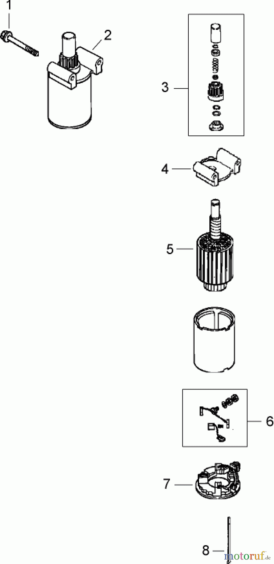  Toro Neu Mowers, Zero-Turn 74603 (ZX440) - Toro TimeCutter ZX440 Riding Mower, 2007 (270000001-270999999) STARTER ASSEMBLY KOHLER CV492S-27525