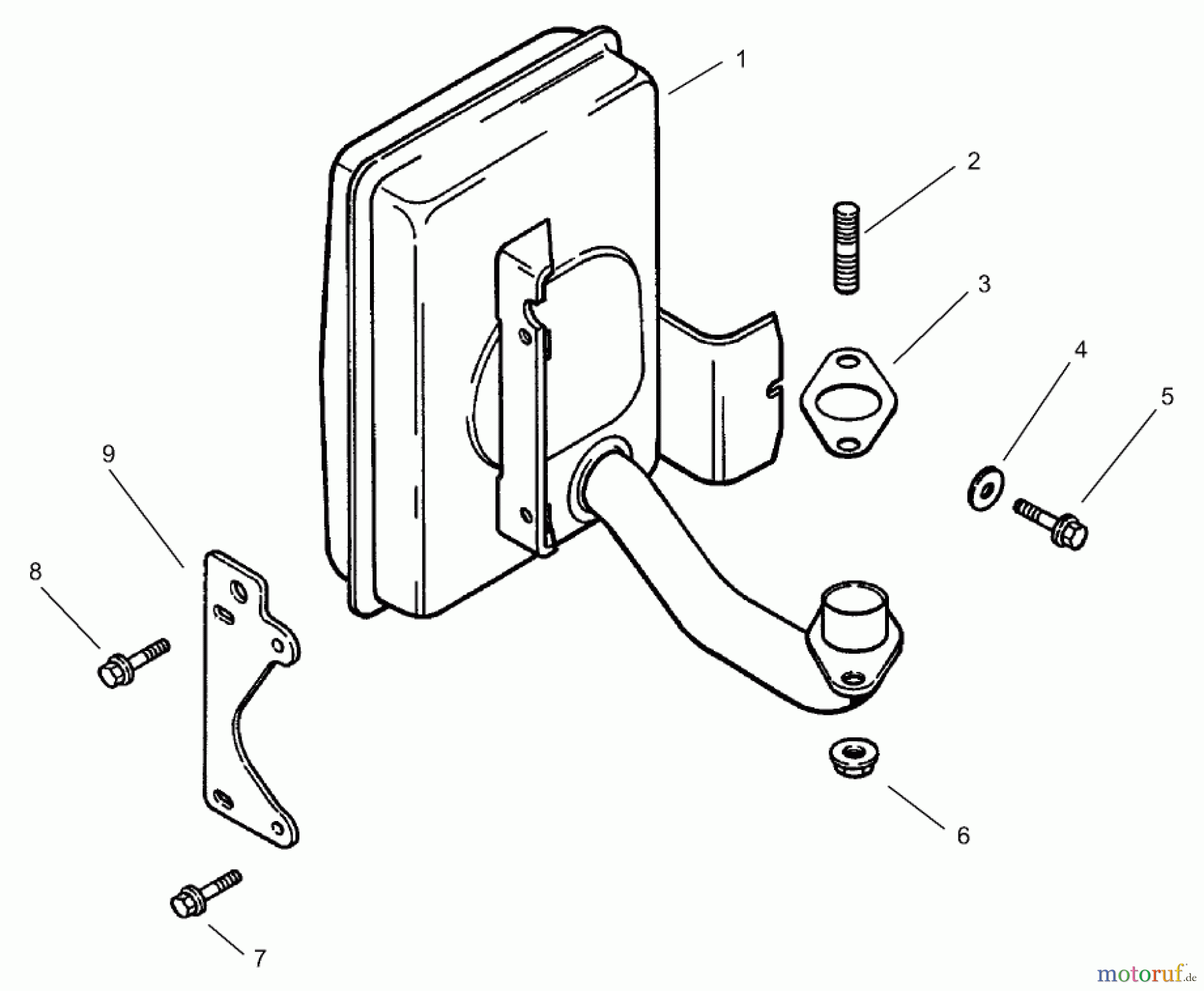 Toro Neu Mowers, Zero-Turn 74701 (17-52ZX) - Toro 17-52ZX TimeCutter ZX Riding Mower, 2003 (230000001-230999999) EXHAUST ASSEMBLY KOHLER CV 490S-27503
