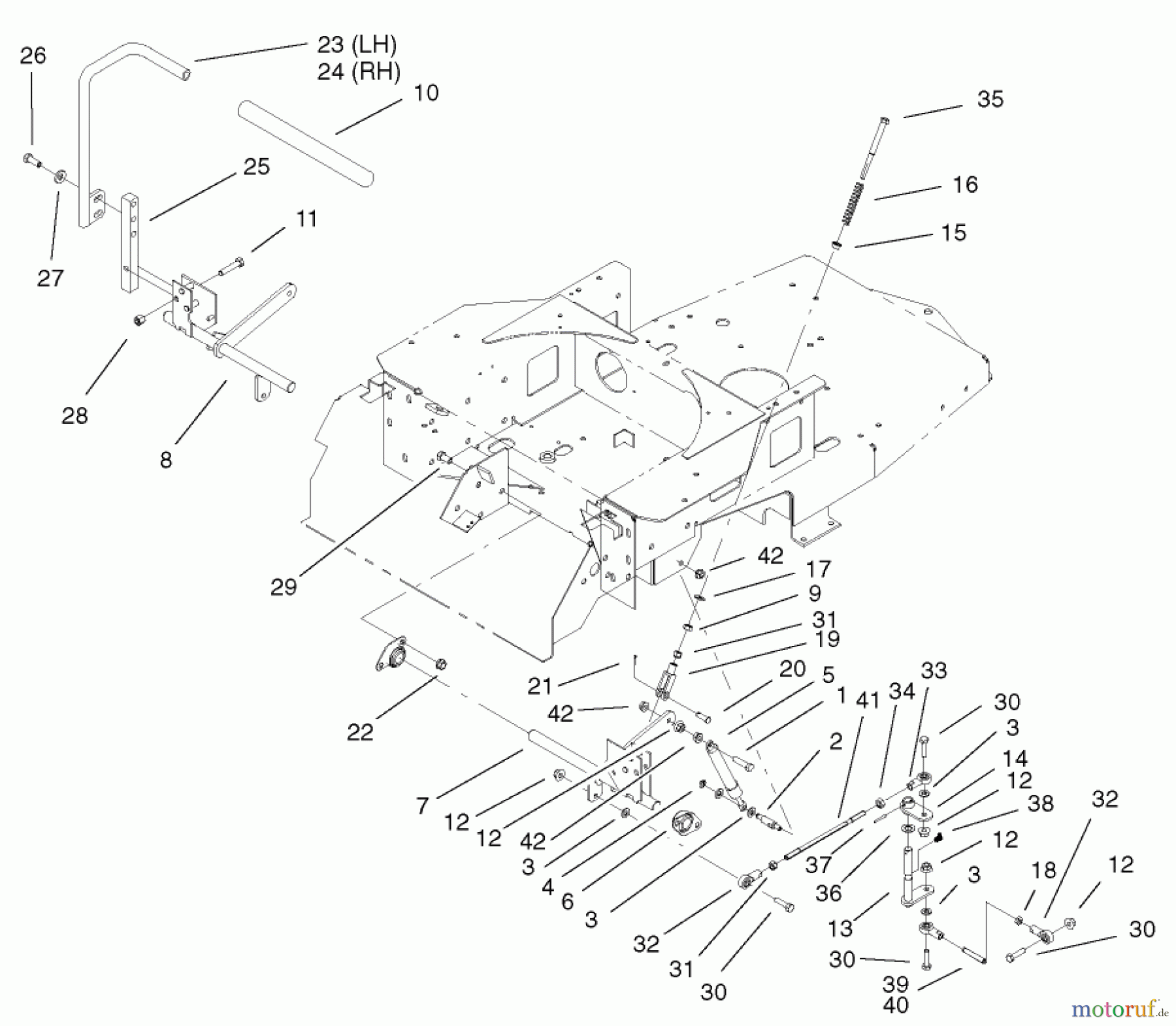  Toro Neu Mowers, Zero-Turn 74701 (Z17-52) - Toro Z17-52 TimeCutter Z Riding Mower, 2002 (220000001-220999999) MOTION CONTROL ASSEMBLY