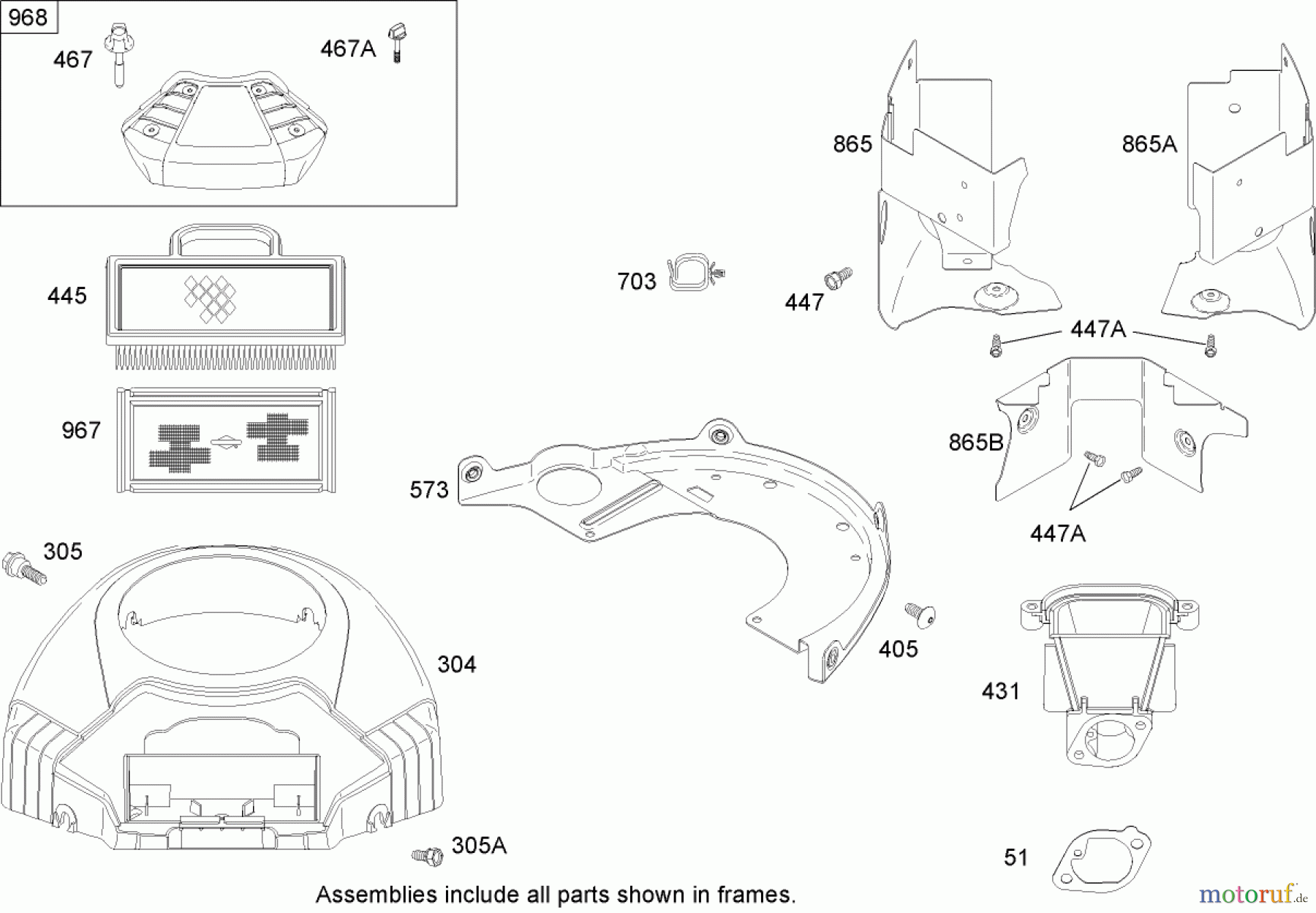  Toro Neu Mowers, Zero-Turn 74704 (ZX480) - Toro TimeCutter ZX480 Riding Mower, 2006 (260000001-260999999) AIR CLEANER ASSEMBLY BRIGGS AND STRATTON 441577-0122-E1