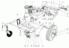 Toro 62912 - 5 hp Lawn Vacuum, 1975 (5000001-5999999) Ersatzteile ENGINE AND BASE ASSEMBLY (MODEL 62923)