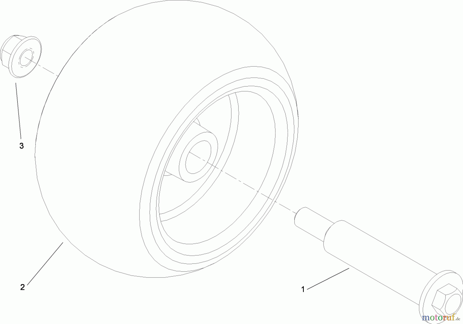  Toro Neu Mowers, Zero-Turn 74812 (Z4800) - Toro TITAN Z4800 Zero-Turn-Radius Riding Mower, 2008 (280000001-280999999) ANTI-SCALP ROLLER ASSEMBLY NO. 109-6388