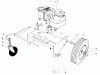 Toro 62912 - 5 hp Lawn Vacuum, 1979 (9000001-9999999) Pièces détachées ENGINE AND BASE ASSEMBLY (MODEL 62912)