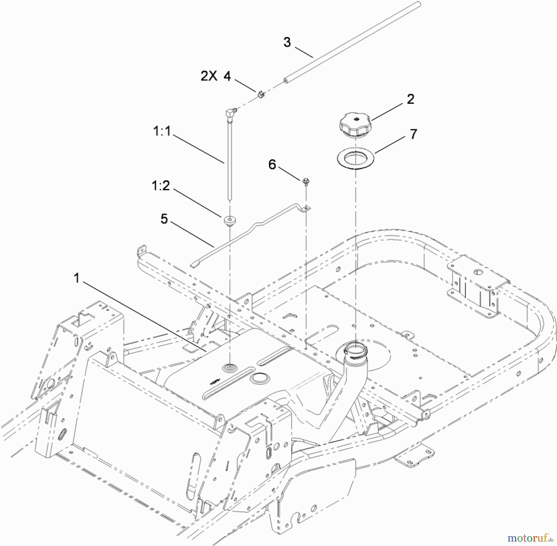 Toro Neu Mowers, Zero-Turn 74824 (ZX6050) - Toro TITAN ZX6050 Zero-Turn-Radius Riding Mower, 2009 (290000001-290999999) FUEL DELIVERY SYSTEM