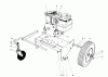 Toro 62912 - 5 hp Lawn Vacuum, 1981 (1000001-1999999) Ersatzteile ENGINE AND BASE ASSEMBLY (MODEL 62912)